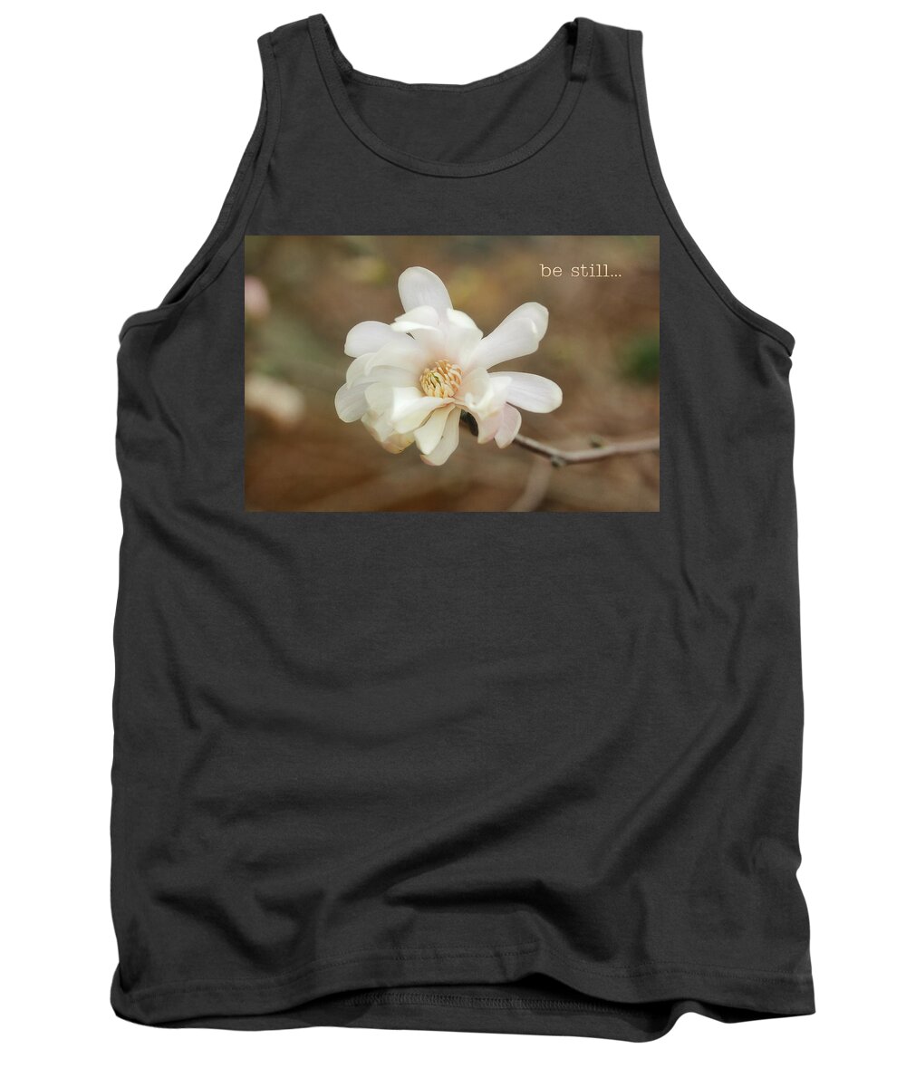Floral Tank Top featuring the photograph Be Still by Trina Ansel