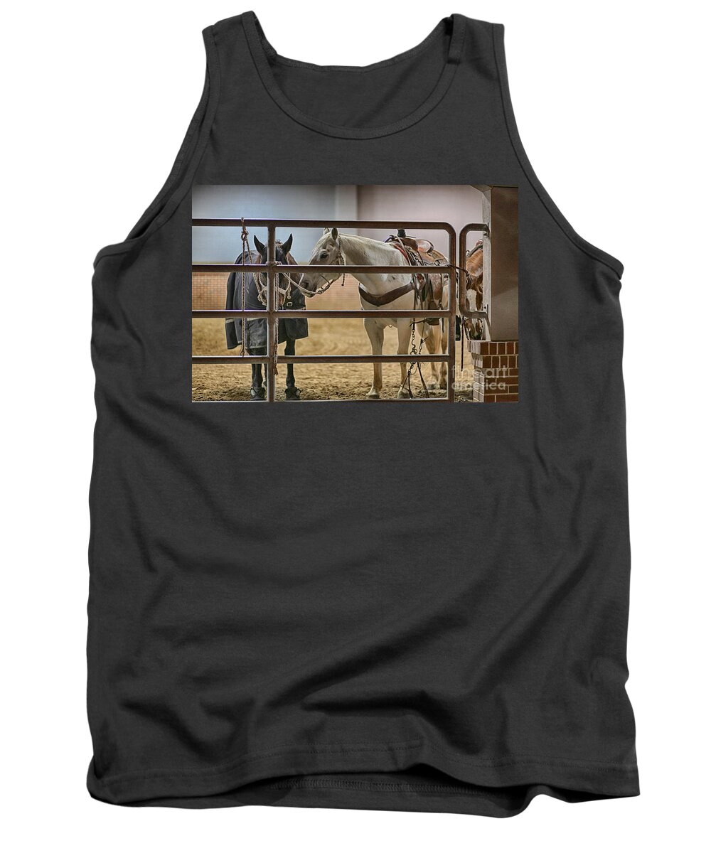 Night Tank Top featuring the photograph Before the Rodeo by Douglas Barnard