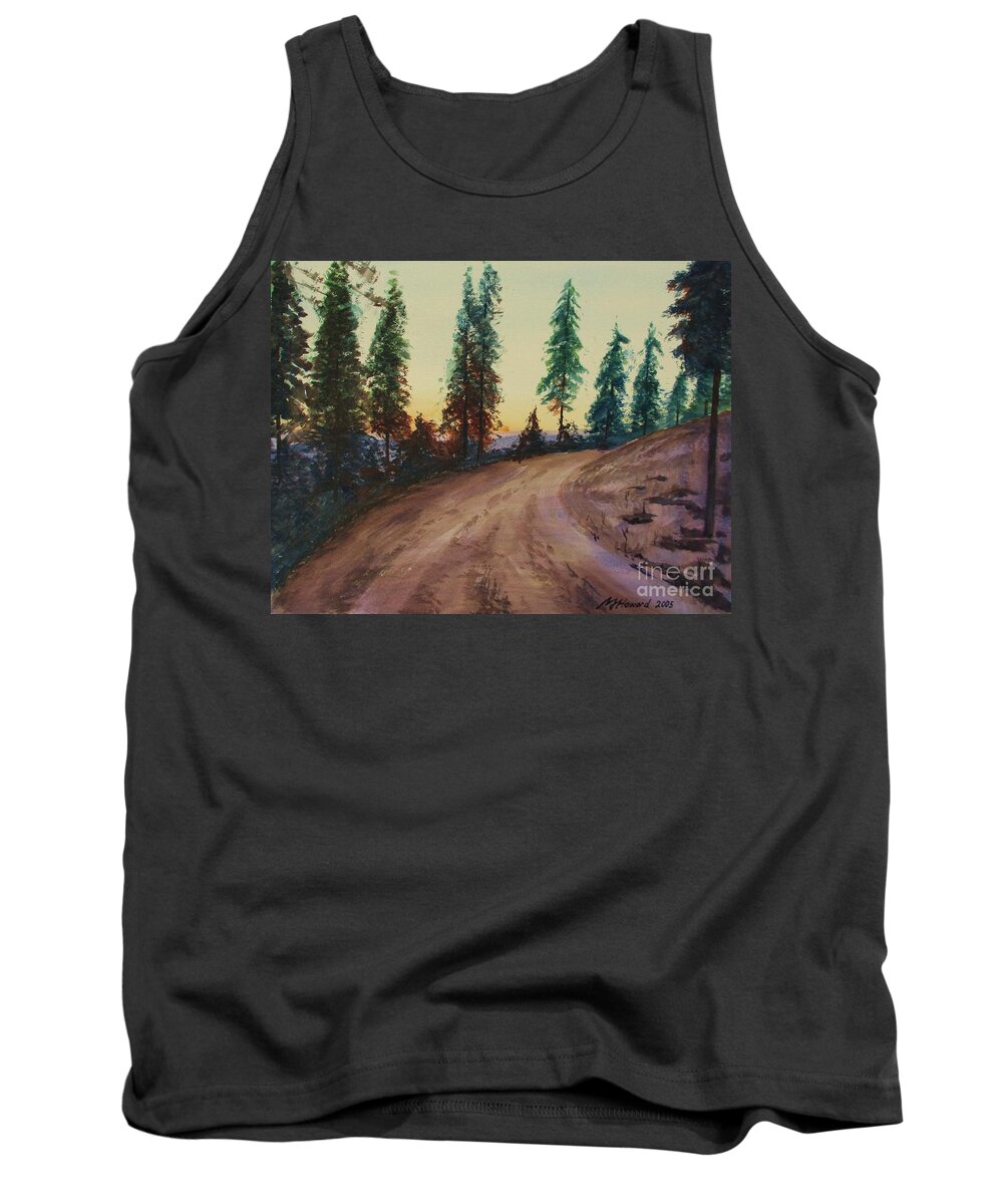 Impressionism Tank Top featuring the painting Bergebo Forest by Martin Howard