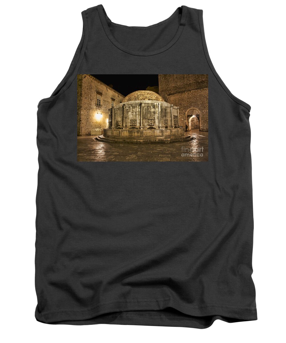 Europe Tank Top featuring the photograph Big Onofrio's Fountain - Dubrovnik by Crystal Nederman