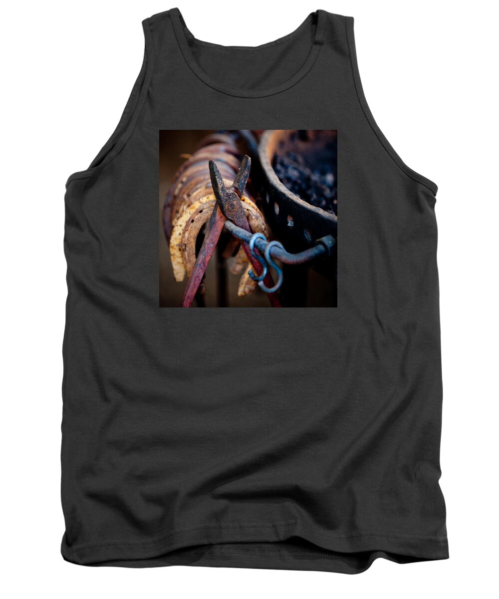 Blacksmith Tank Top featuring the photograph Blacksmith Tools by Art Block Collections