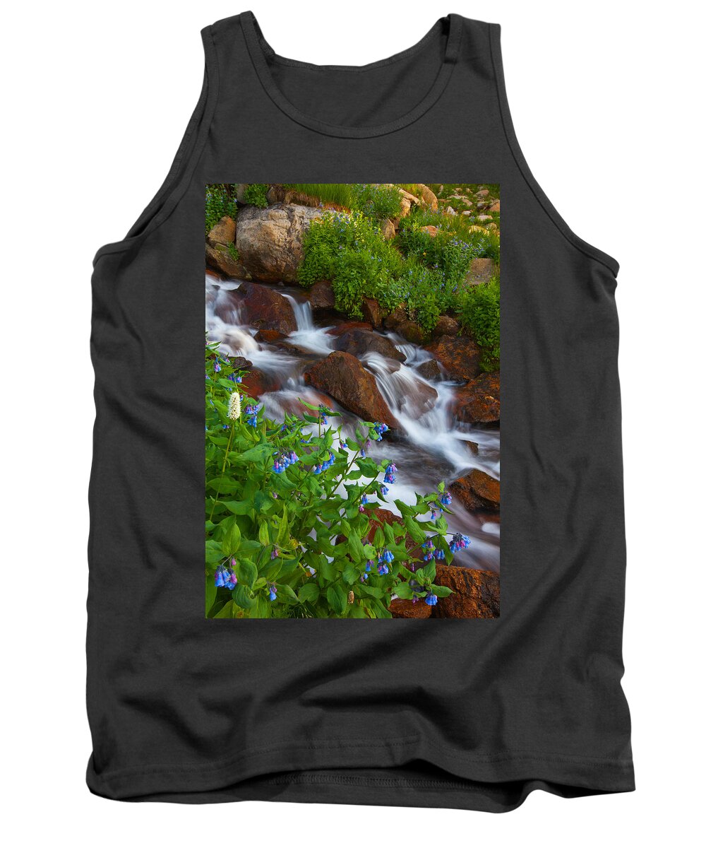 Stream Tank Top featuring the photograph Bluebell Creek by Darren White