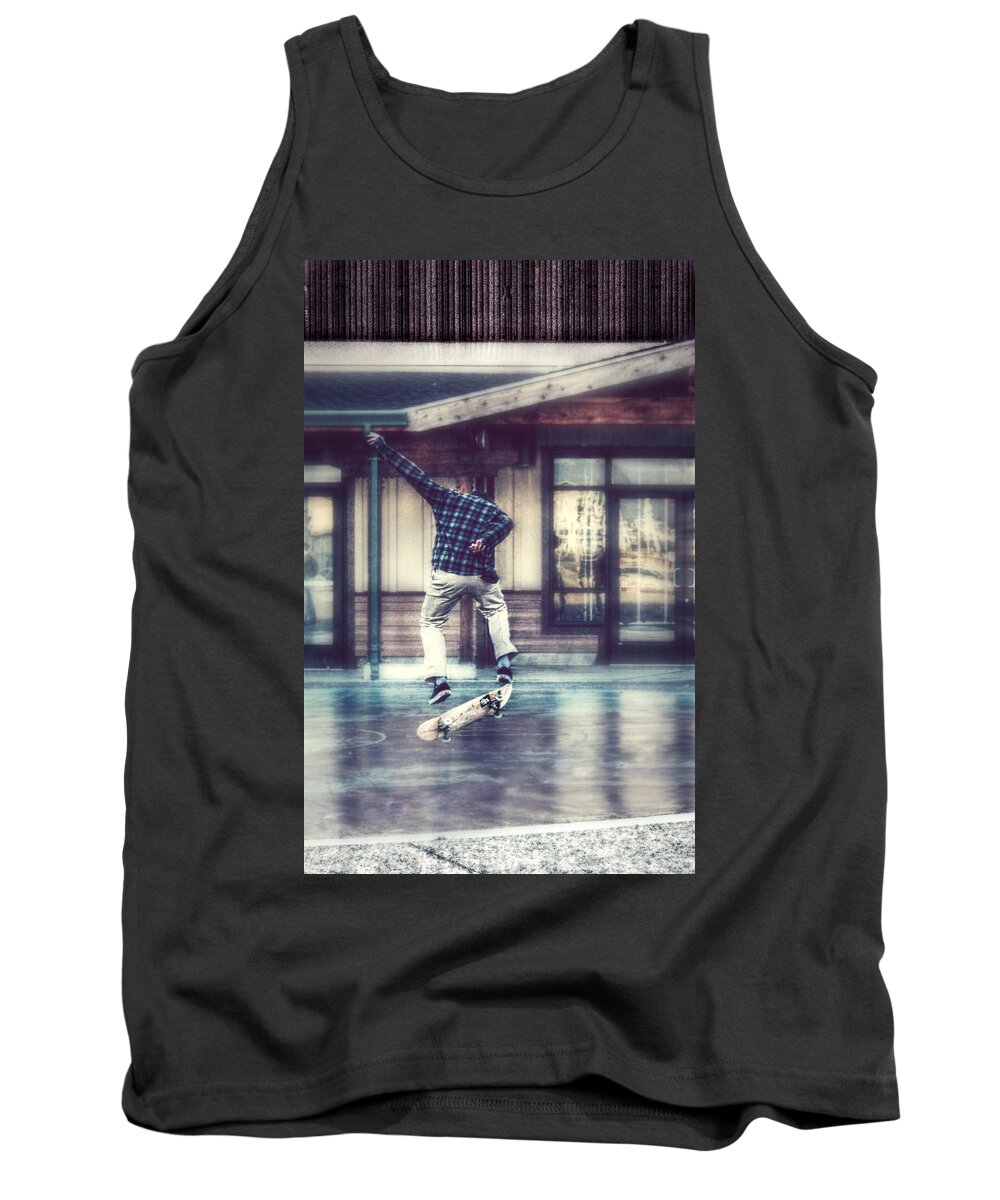 Skateboard Tank Top featuring the photograph Boarder Bliss by Melanie Lankford Photography
