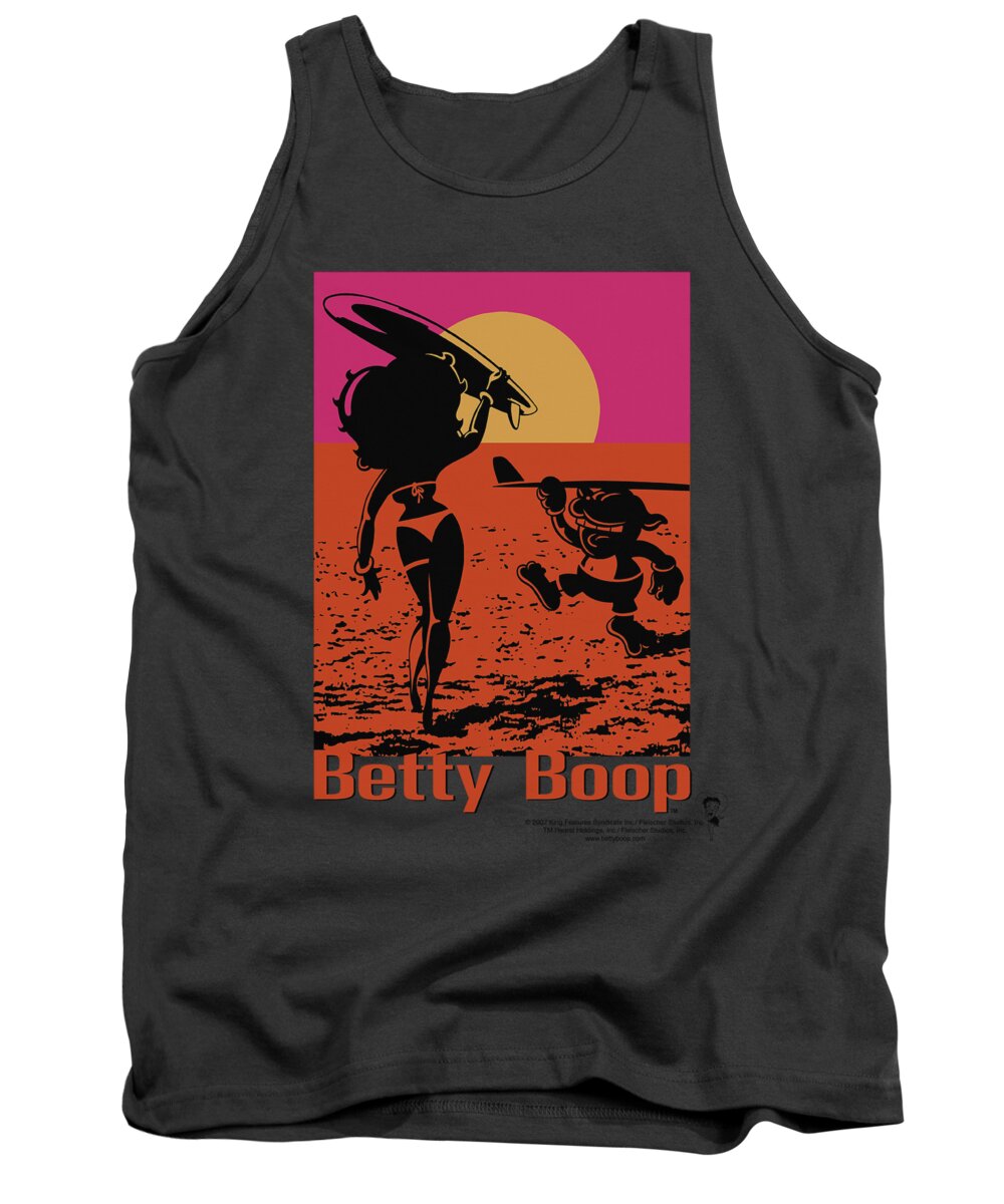 Betty Boop Tank Top featuring the digital art Boop - Summer by Brand A