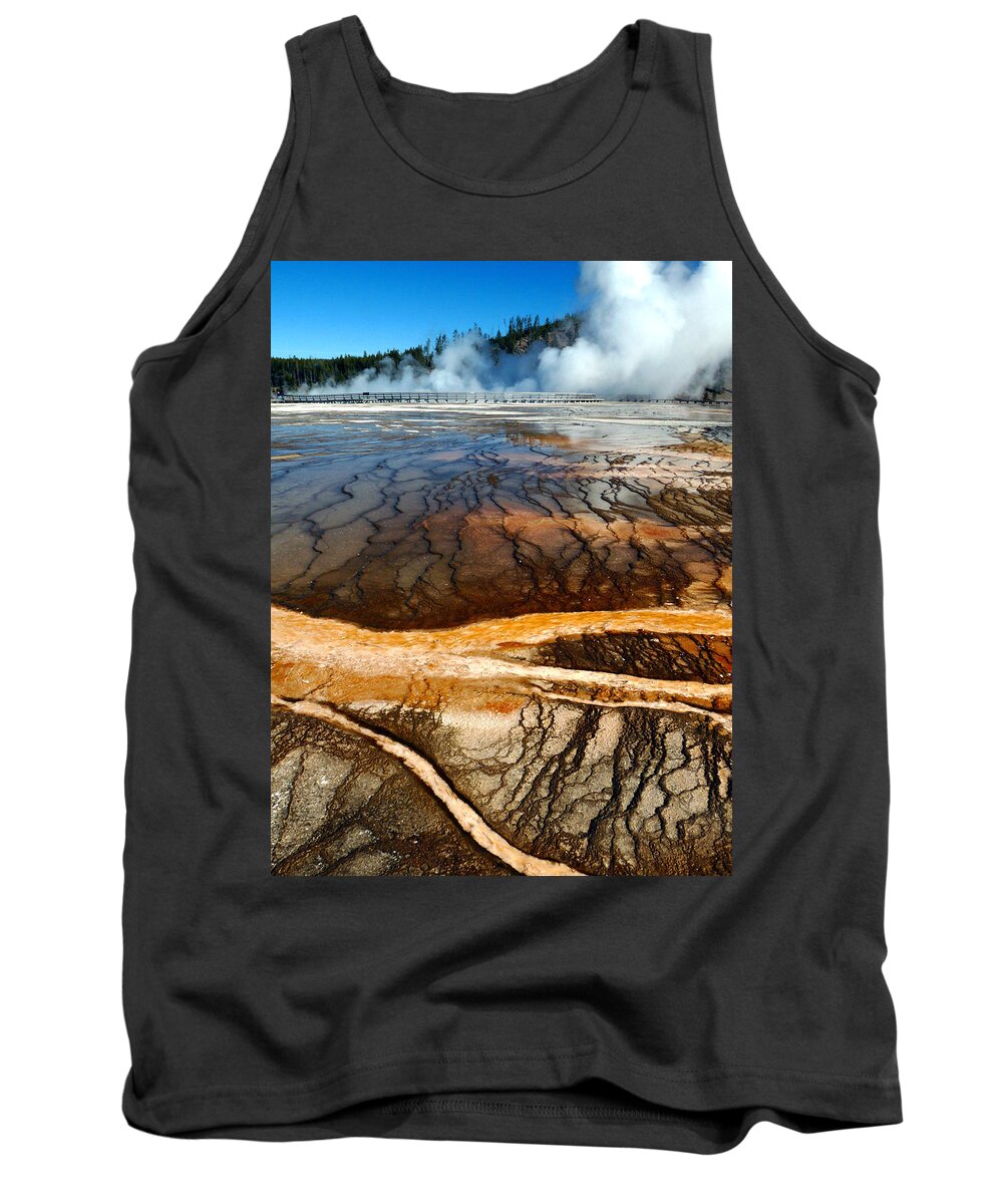 Midway Geyser Basin Tank Top featuring the photograph Branches of Life by Tranquil Light Photography