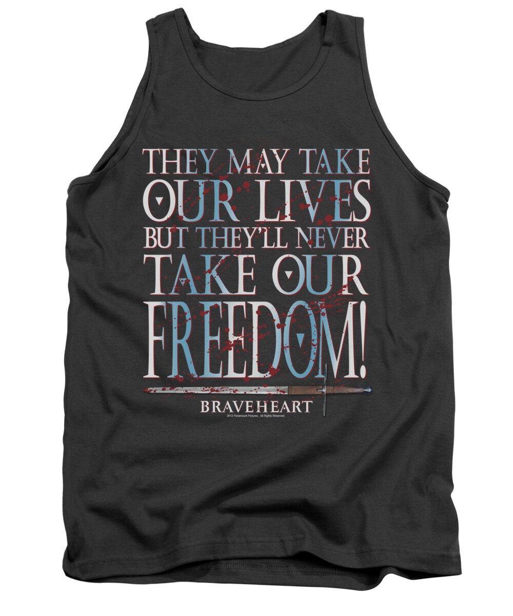 Braveheart Tank Top featuring the digital art Braveheart - Freedom by Brand A