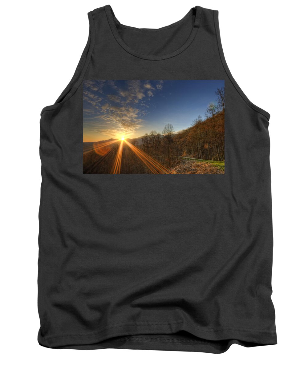 Sunrise Tank Top featuring the photograph Brilliant Rays by Scott Wood