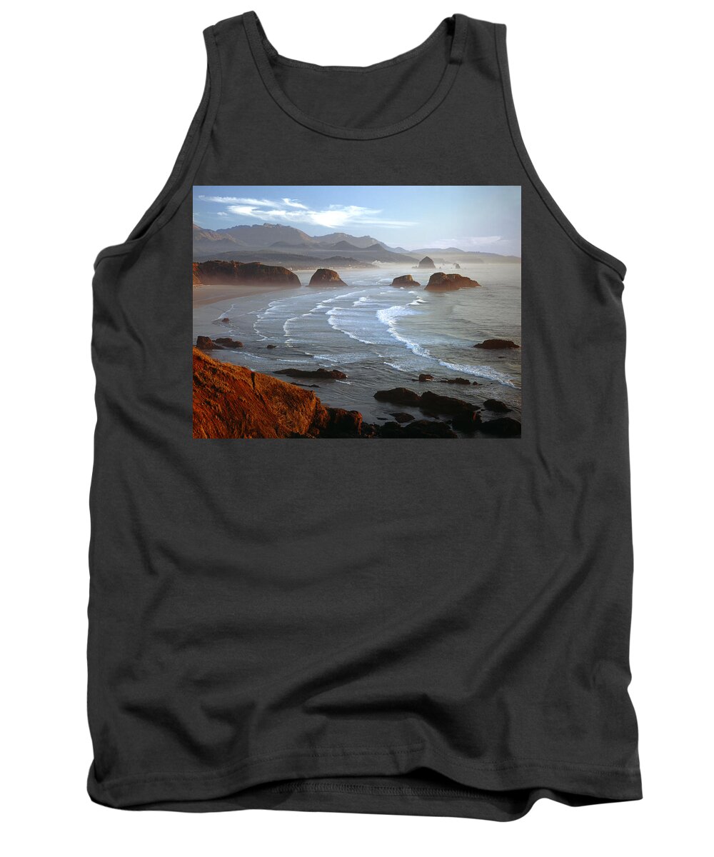 Cannon Beach Tank Top featuring the photograph Cannon Beach at Sunset by Ed Cooper Photography