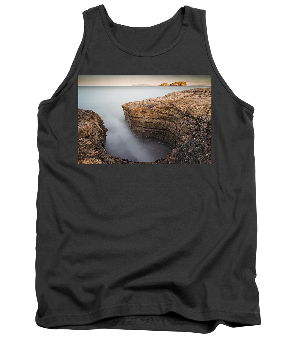Sheep Island Tank Top featuring the photograph Carved by the Sea - Ballintoy by Nigel R Bell