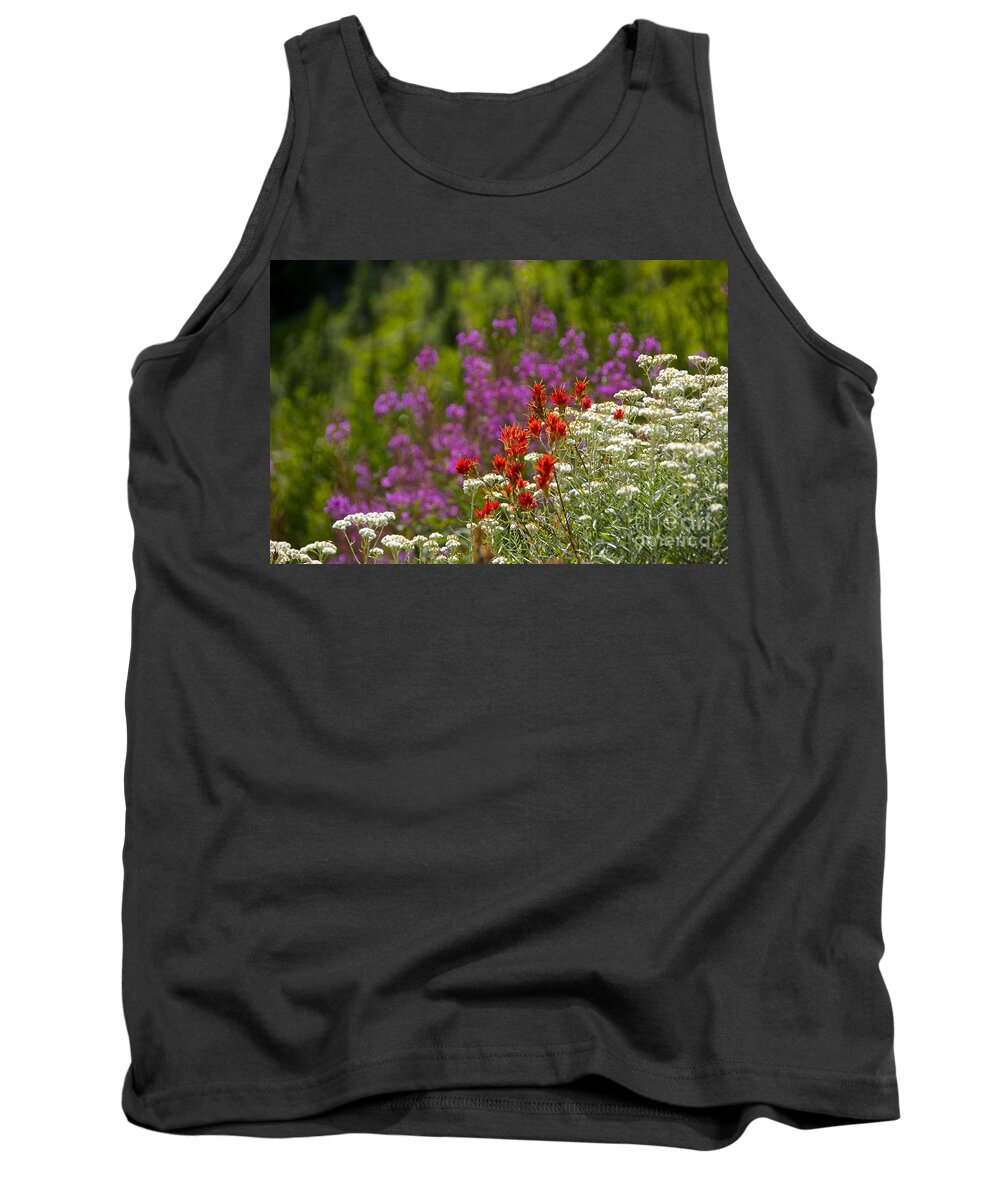 Photography Tank Top featuring the photograph Cascade Wildflowers by Sean Griffin