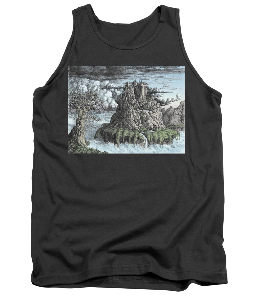 Castle Tank Top featuring the digital art Castles Made of Sand ll by Peter Rashford
