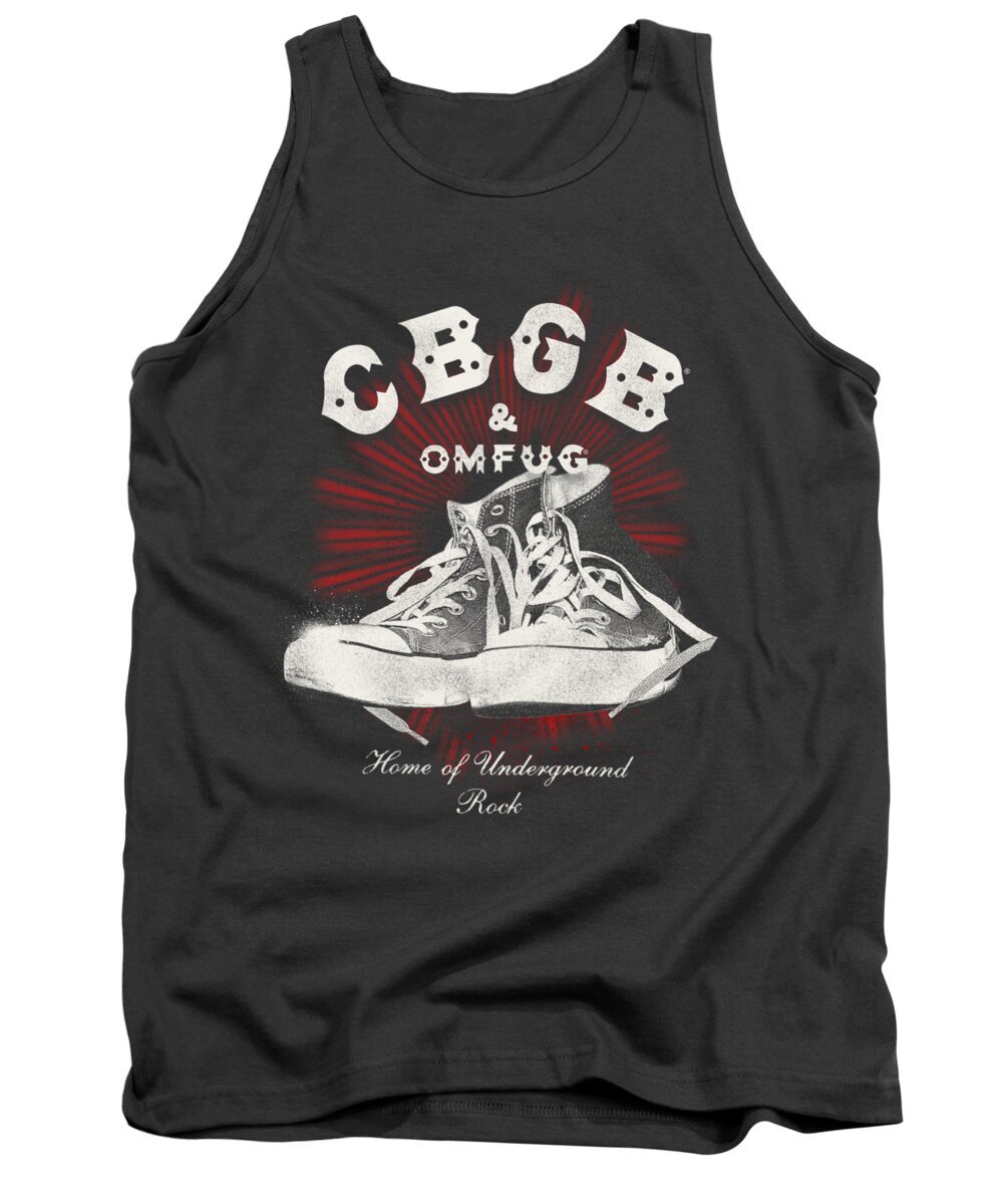  Tank Top featuring the digital art Cbgb - High Tops by Brand A