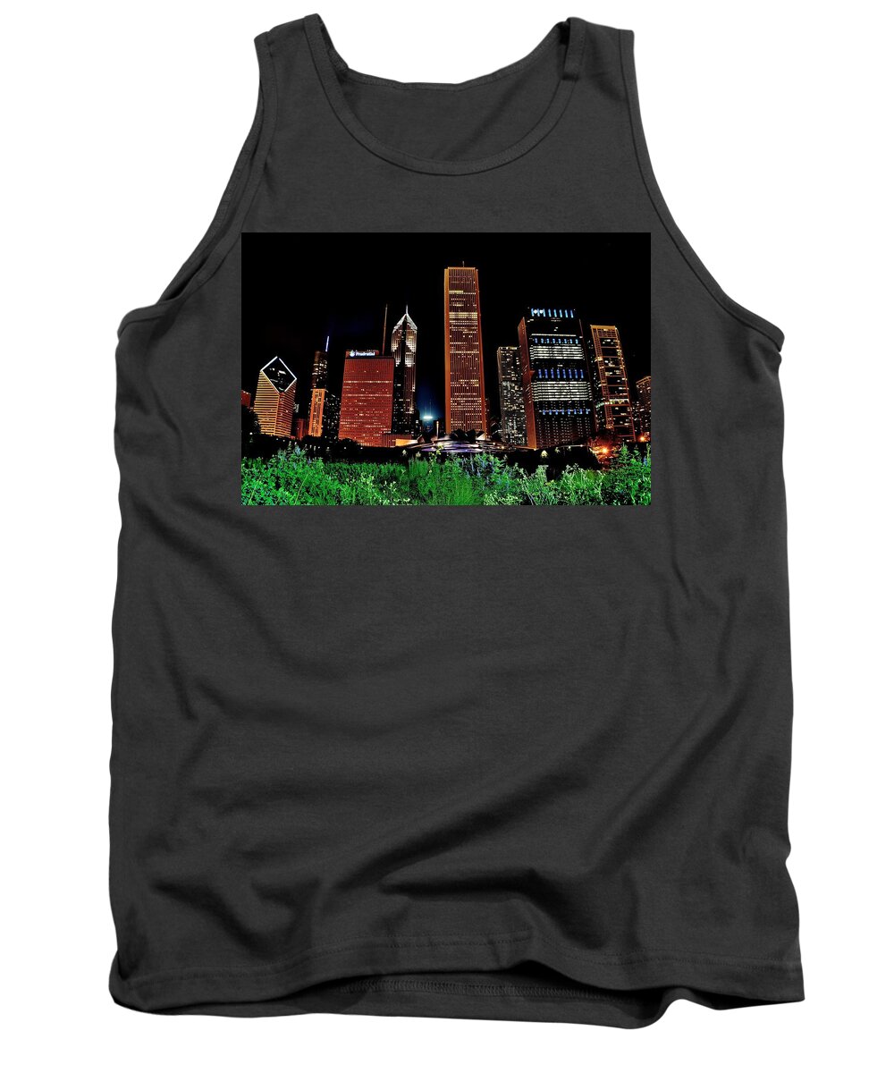 Millennium Tank Top featuring the photograph Chicago From Millennium Park by Frozen in Time Fine Art Photography