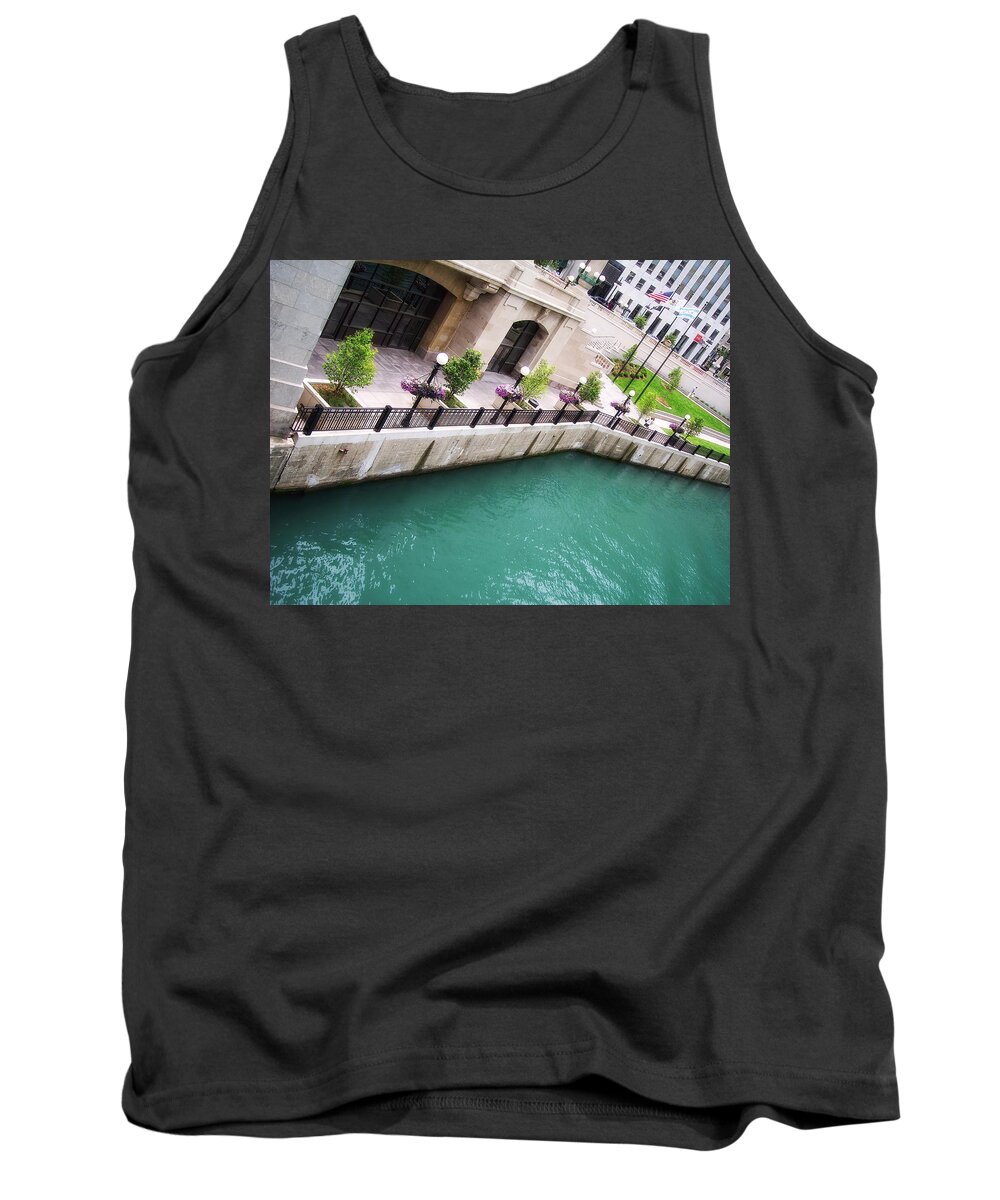 Chicago Tank Top featuring the photograph Chicago River by Donna Blackhall