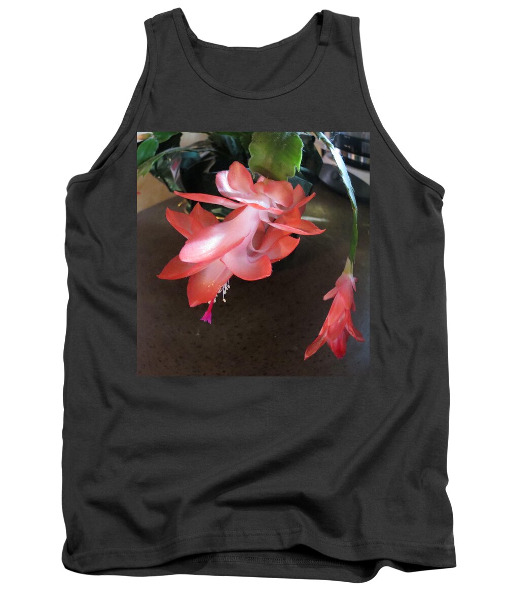 Nature Tank Top featuring the photograph Christmas Cactus Bloom by Fortunate Findings Shirley Dickerson