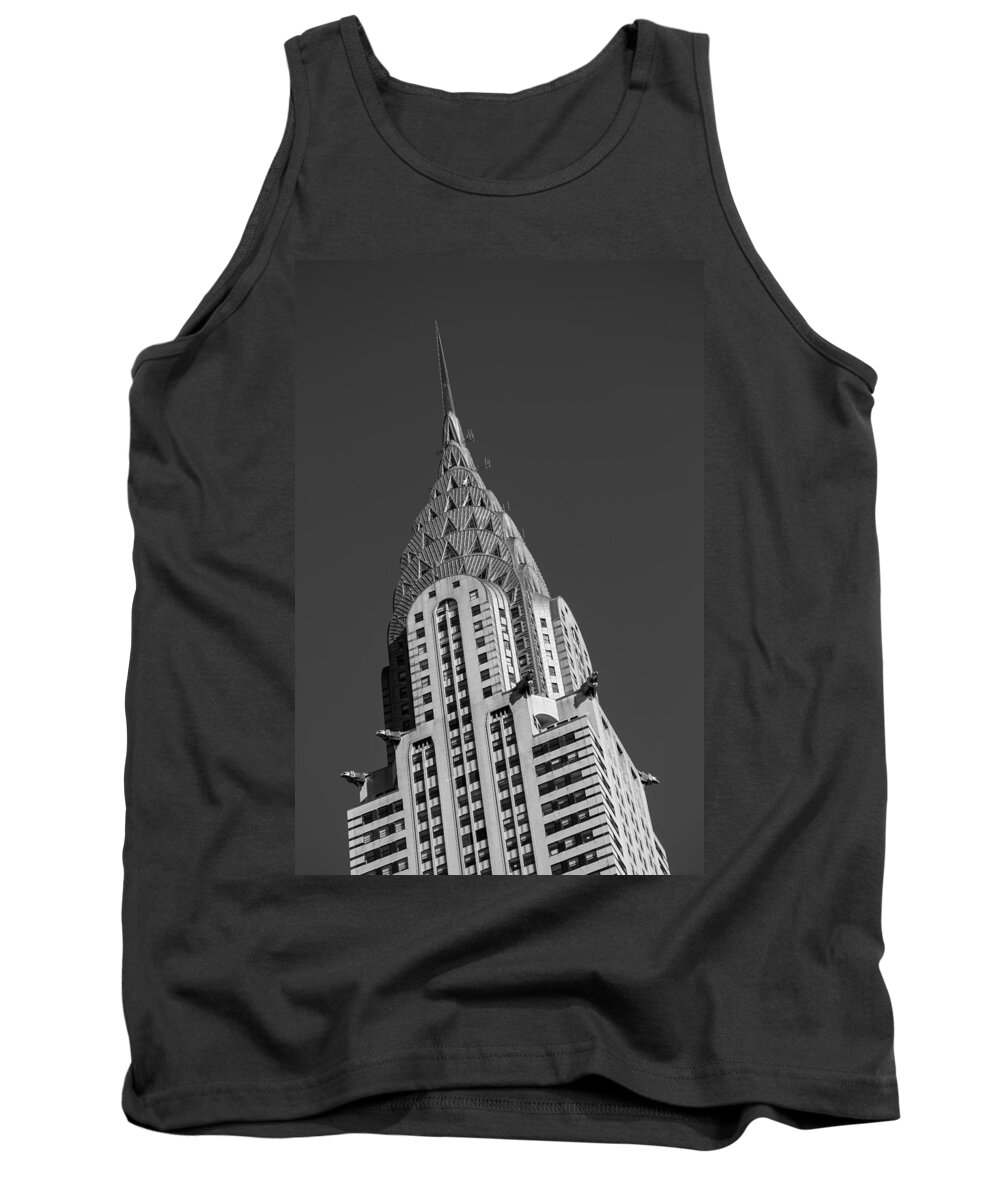 Chrysler Building Tank Top featuring the photograph Chrysler Building BW by Susan Candelario