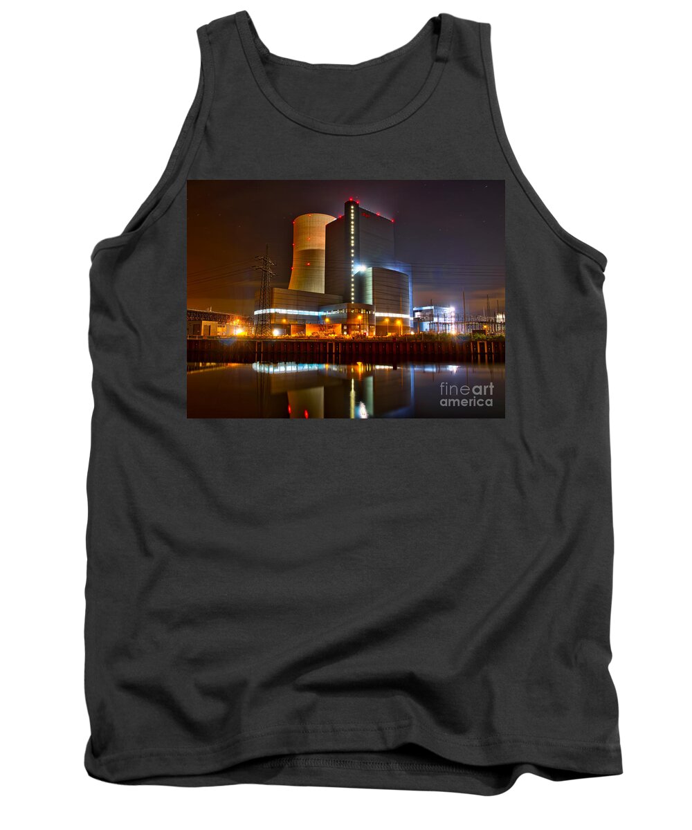 Power Tank Top featuring the photograph Coal fired powerhouse by Daniel Heine