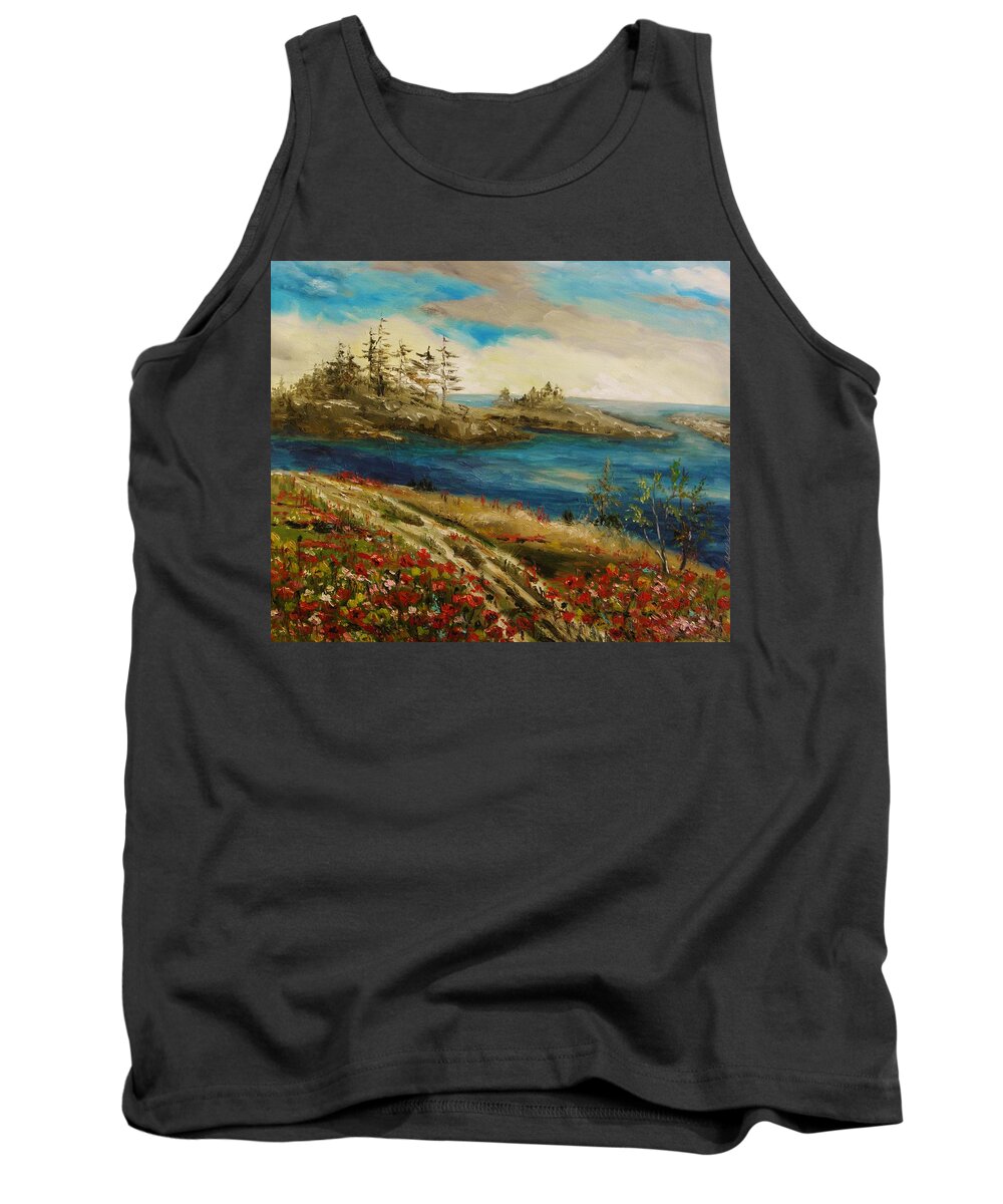 Coast Road Tank Top featuring the painting Coast Road by John Williams