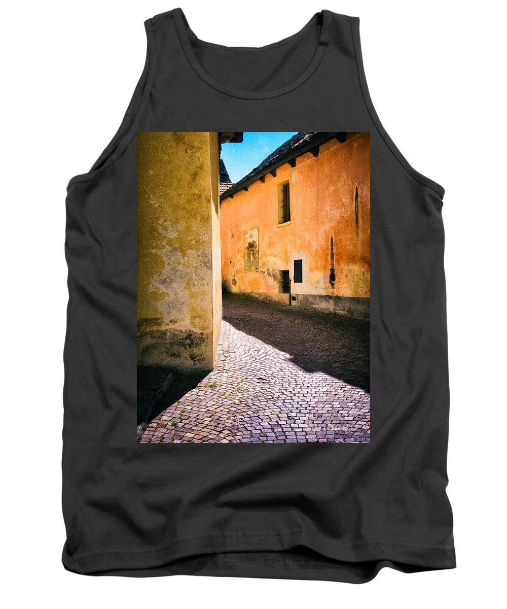 Alley Tank Top featuring the photograph Cobbled street by Silvia Ganora