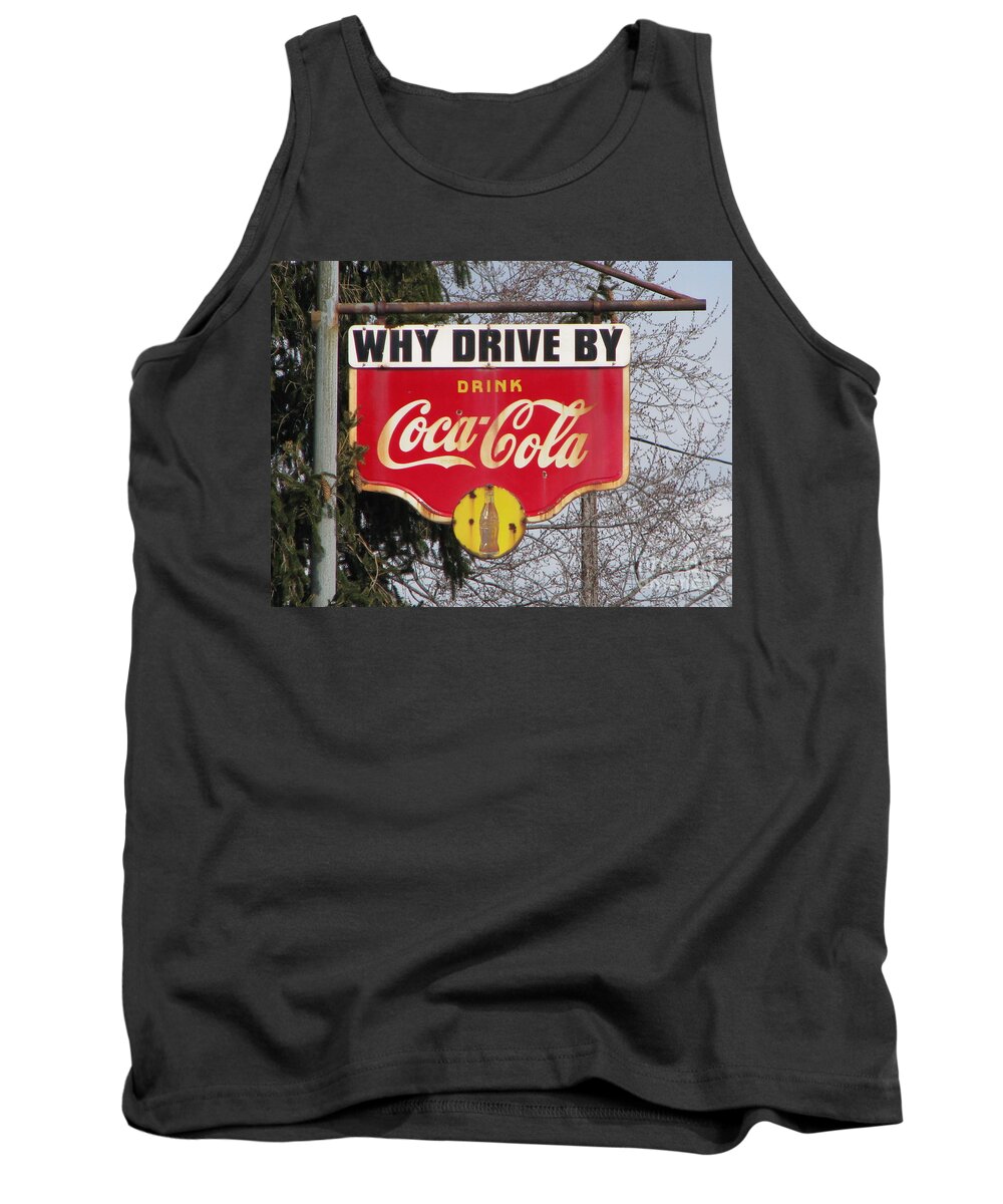 Coca-cola Sign Tank Top featuring the photograph Coca-Cola Sign by Michael Krek