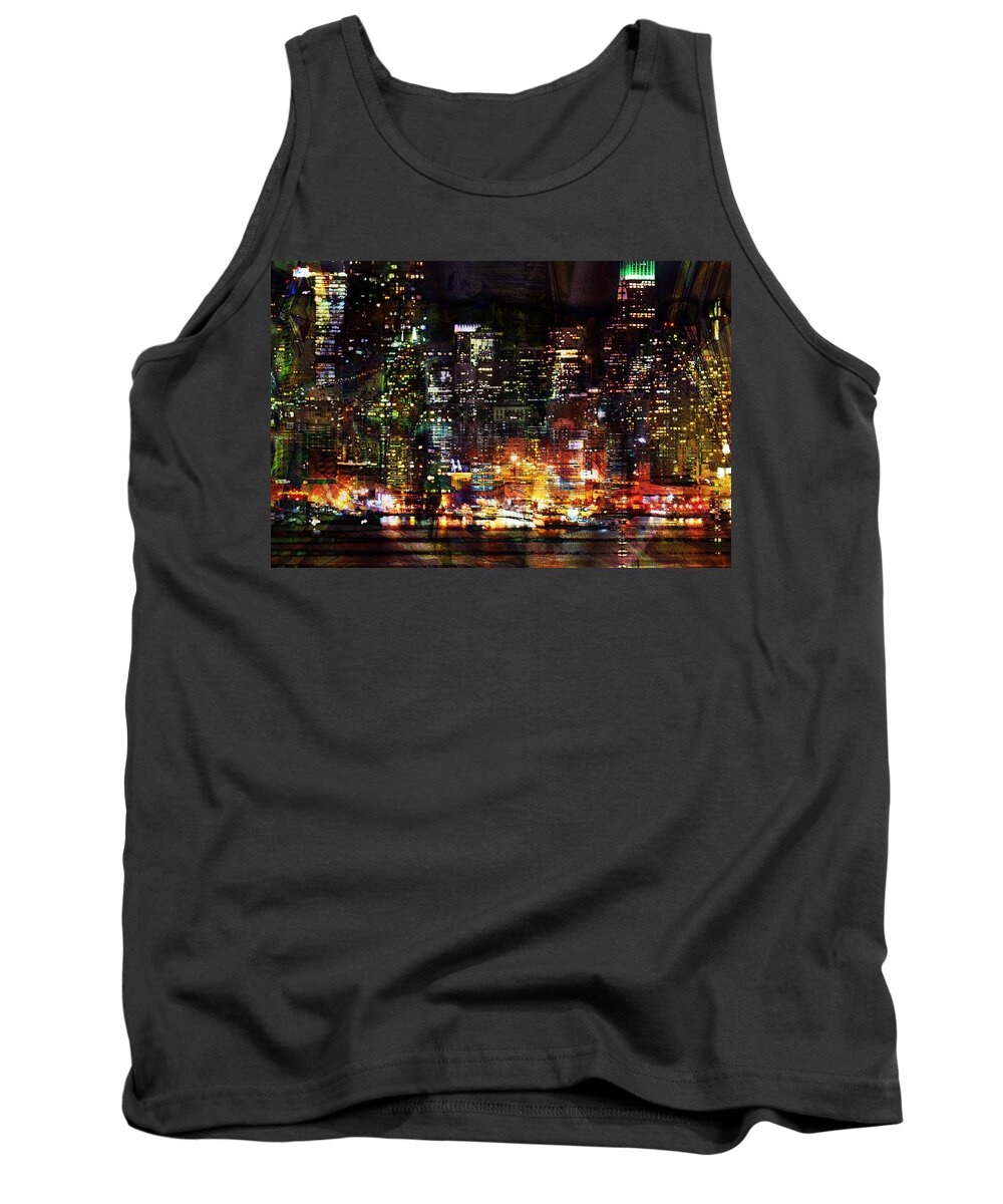 Colorful Evening Tank Top featuring the digital art Colorful Evening by Kiki Art