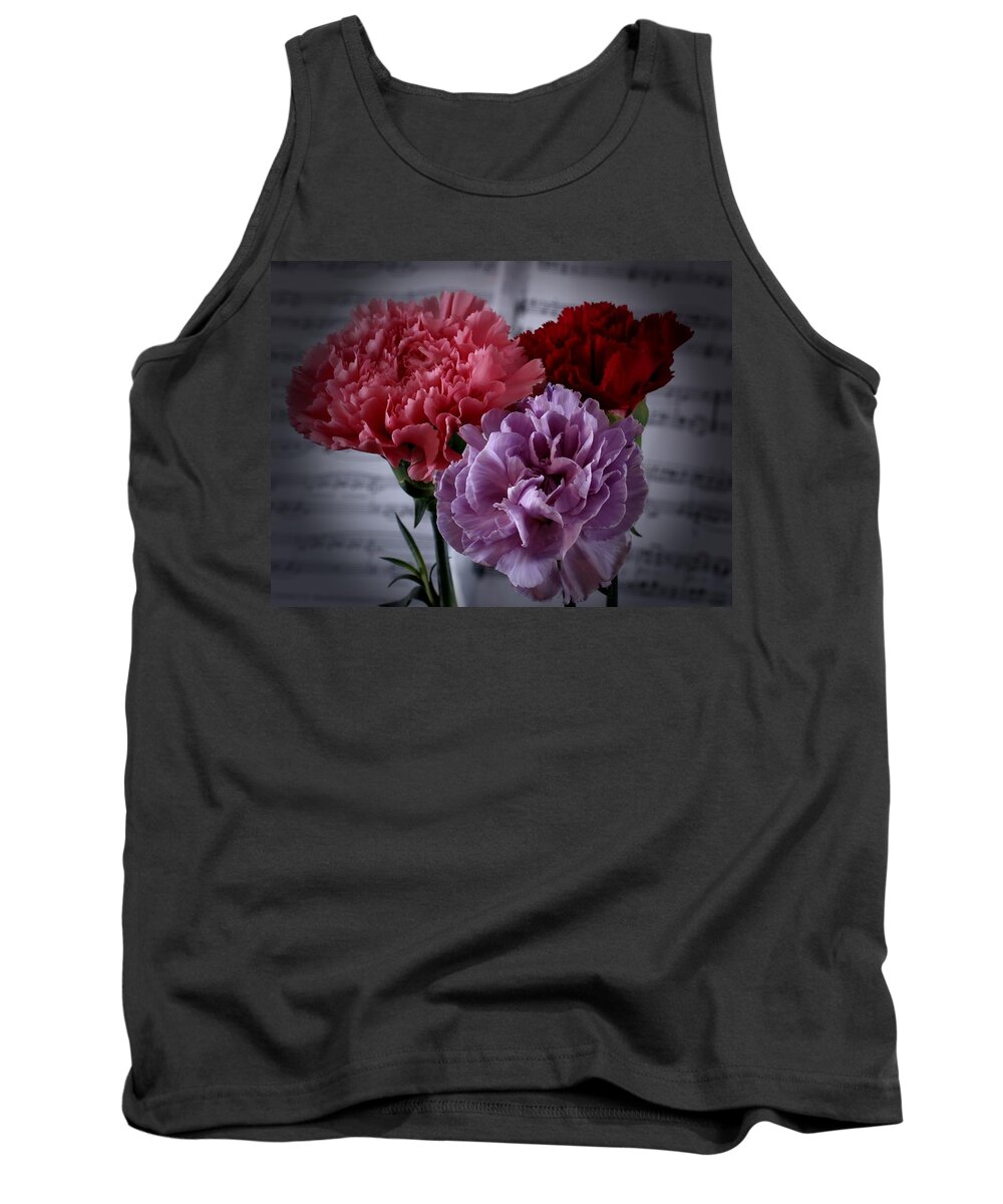  Carnations Tank Top featuring the photograph Colourful Score by Tim Beebe