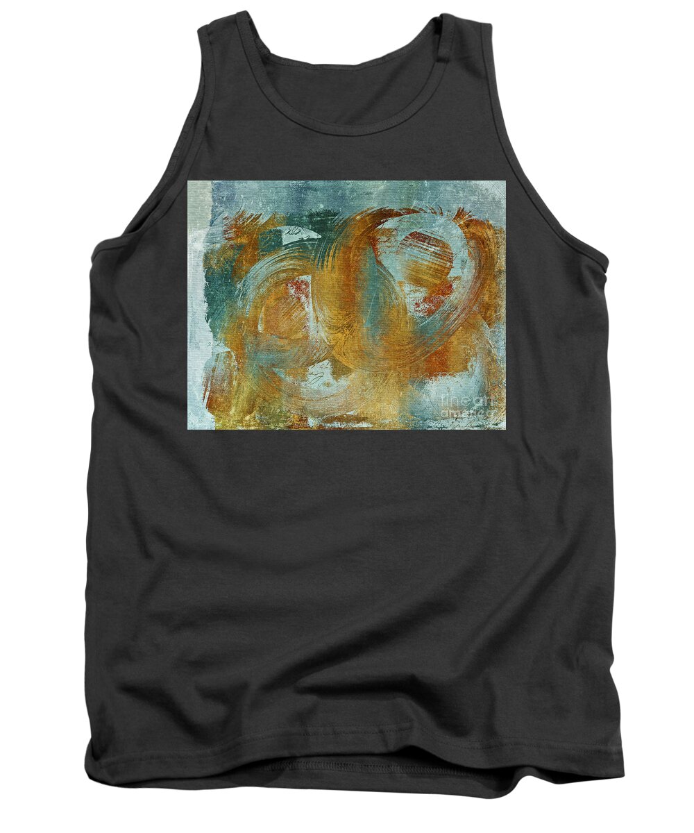 Abstract Tank Top featuring the digital art Composix 02a - v1t27b by Variance Collections