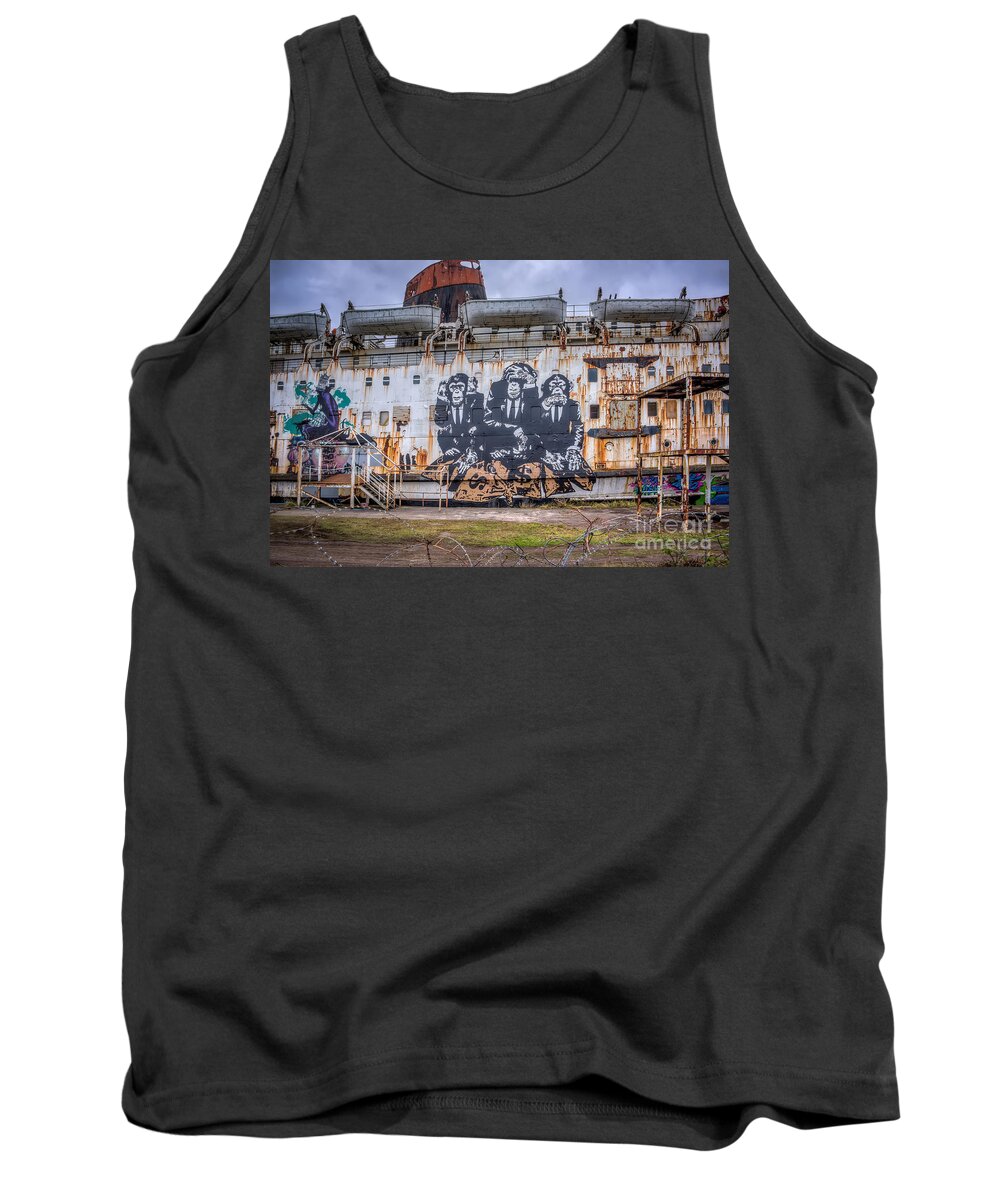 Duke Of Lancaster Tank Top featuring the photograph Council of Monkeys by Adrian Evans