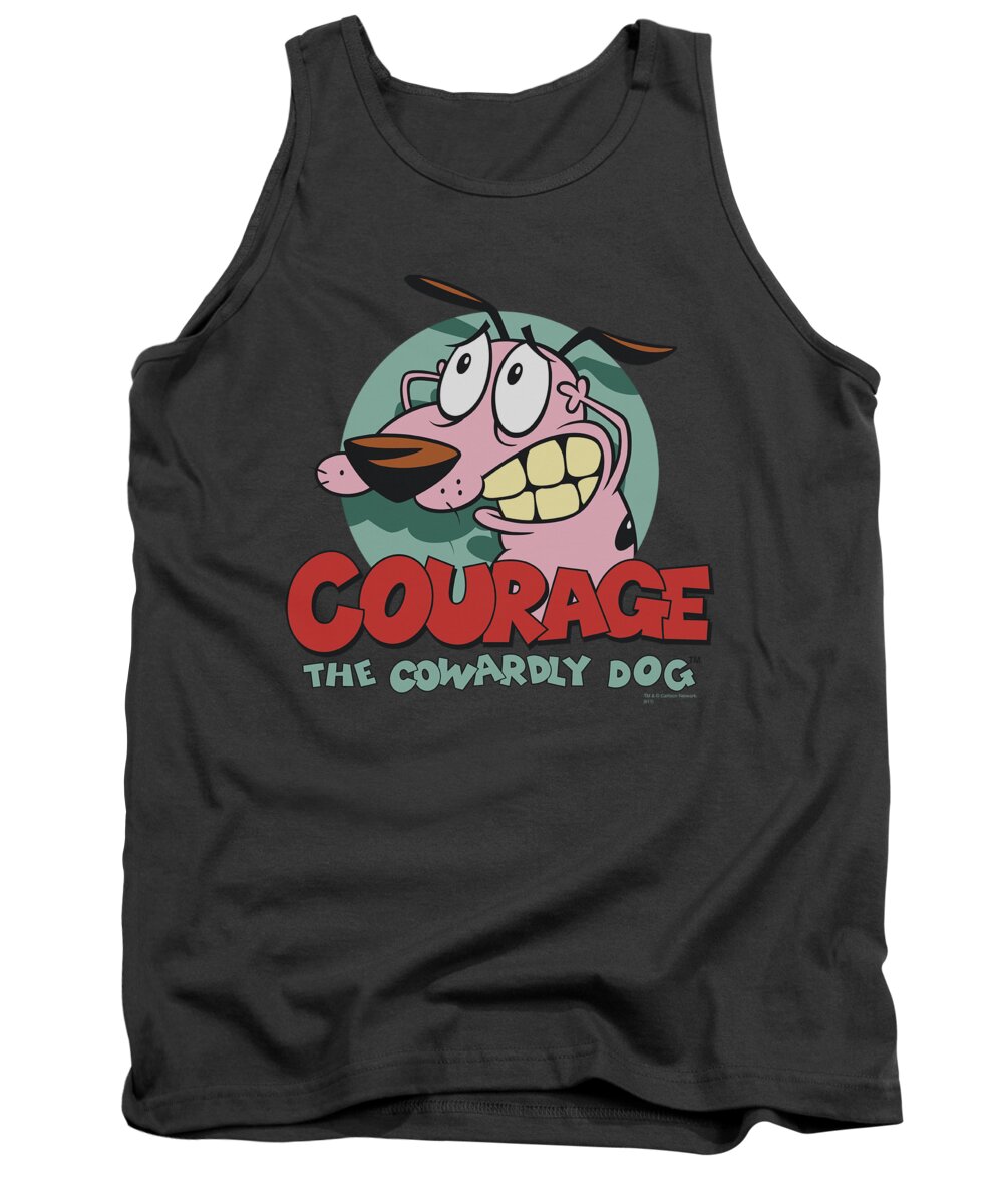 Courage The Cowardly Dog Tank Top featuring the digital art Courage The Cowardly Dog - Courage by Brand A