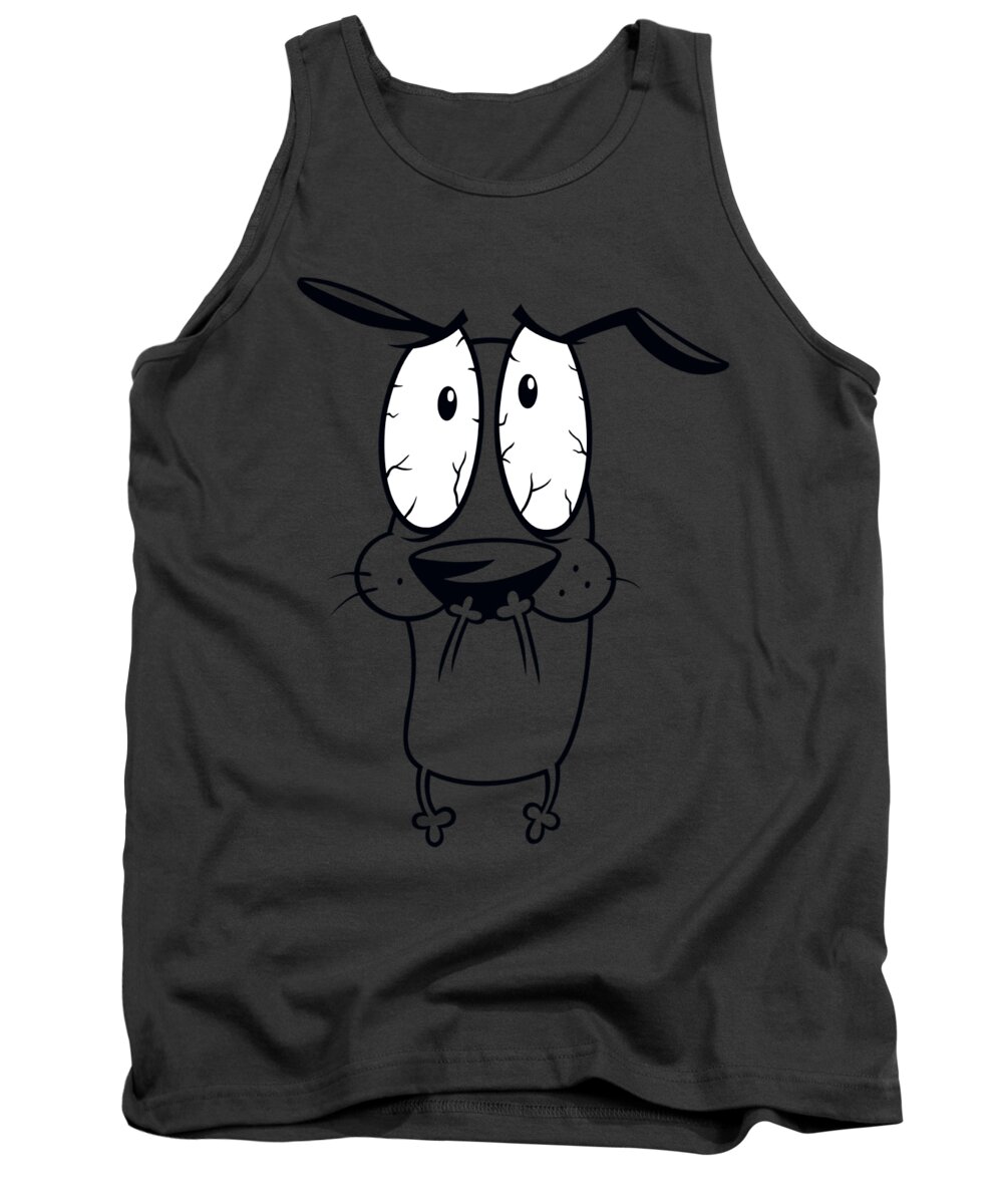  Tank Top featuring the digital art Courage The Cowardly Dog - Scared by Brand A