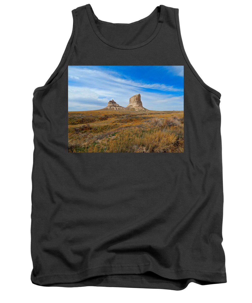 Photo Tank Top featuring the photograph Courthouse and Jail Rocks by Dan Miller