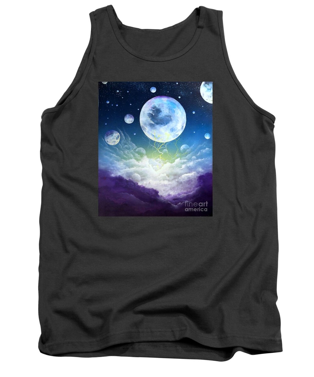 Painting Tank Top featuring the painting Cradle of Worlds by David Neace CPX