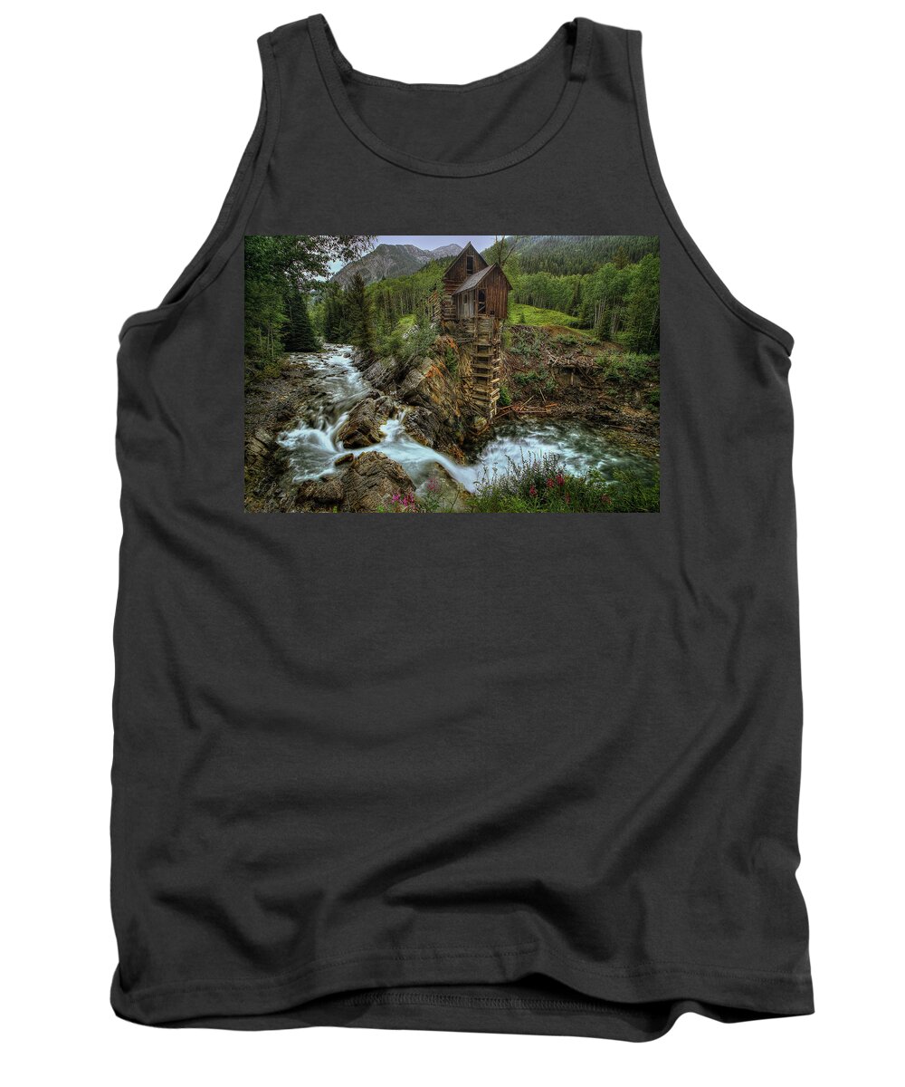 Crystal Mill Tank Top featuring the photograph Crystal Mill Riverside by Ryan Smith