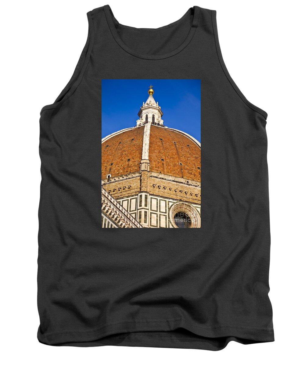 Cathedral Tank Top featuring the photograph Cupola on Florence Duomo by Liz Leyden