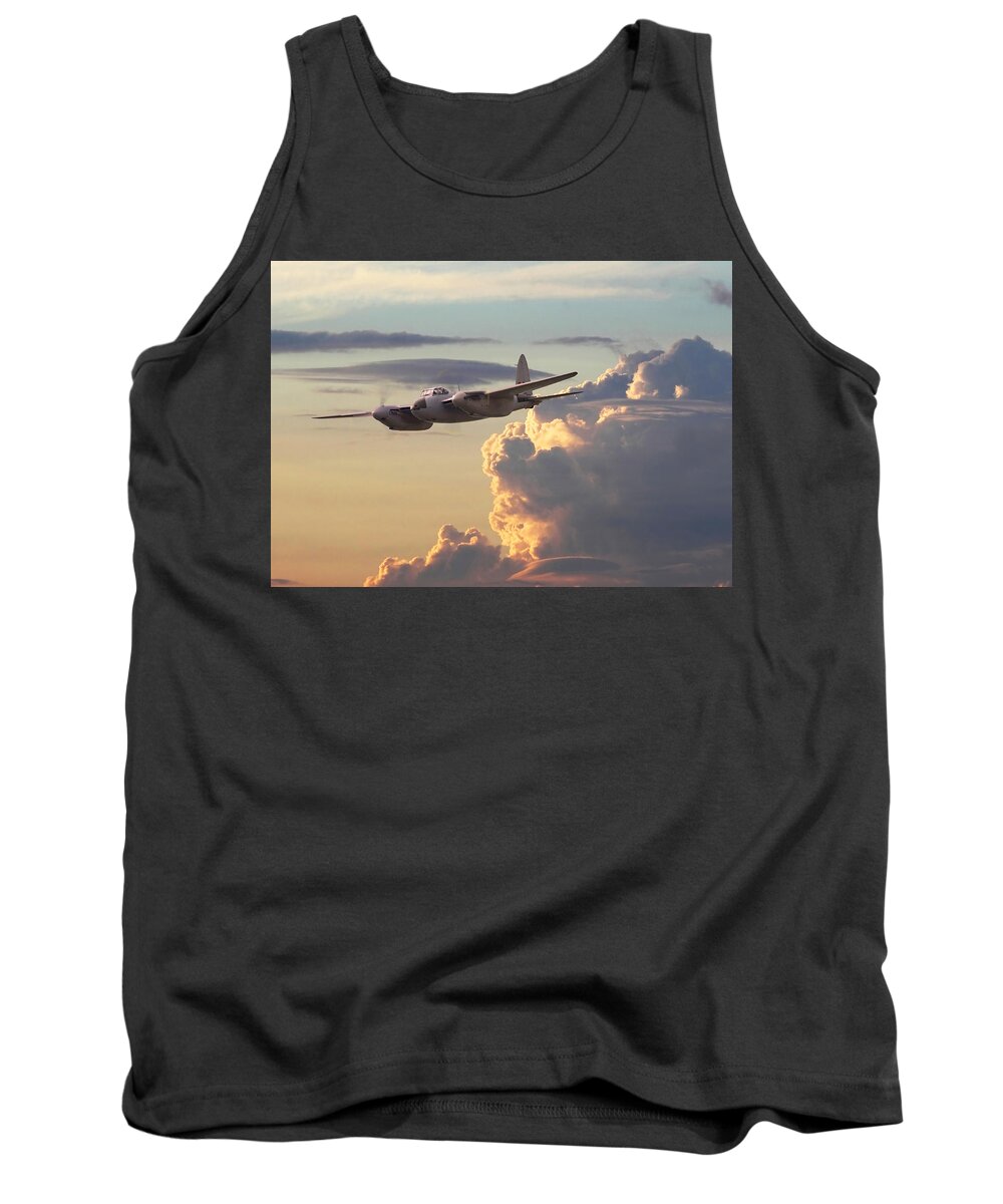 Aircraft Tank Top featuring the digital art D H Mosquito - Pathfinder by Pat Speirs