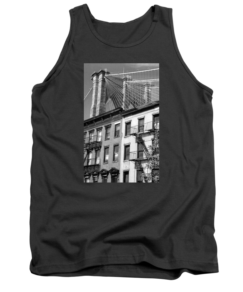 Architecture Tank Top featuring the photograph D U B B Fulton Street by John Schneider