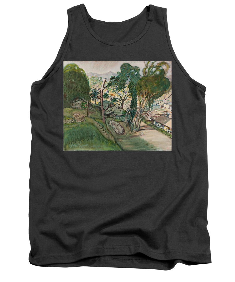 Early Studio Camp Tank Top featuring the painting David's House by John Reynolds