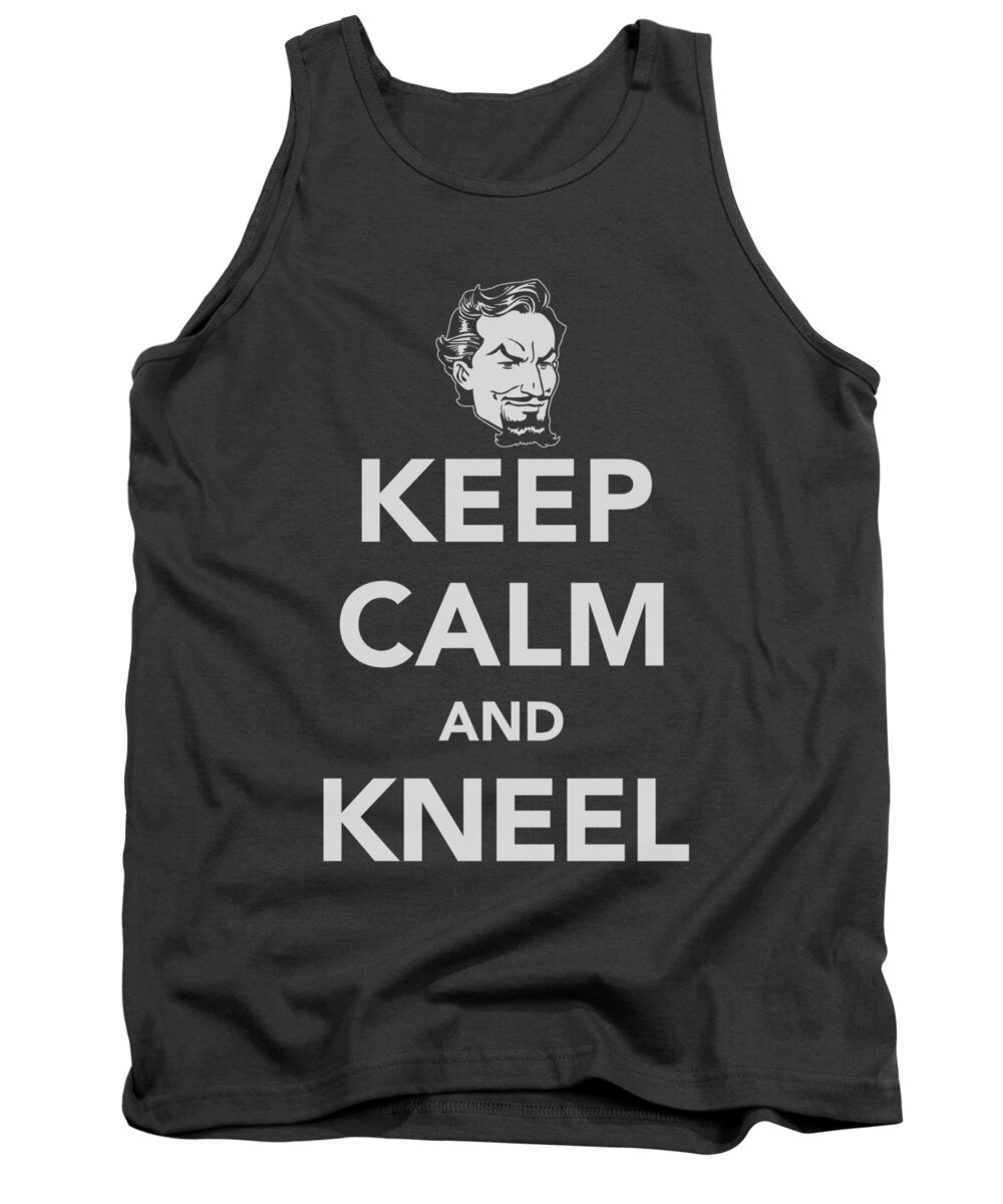 Dc Comics Tank Top featuring the digital art Dc - Keep Calm And Kneel by Brand A