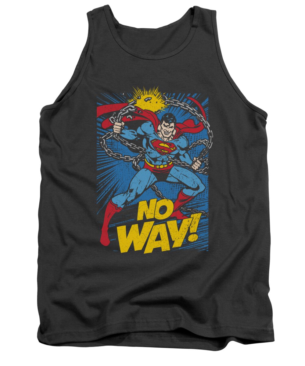 Dc Comics Tank Top featuring the digital art Dc - No Way by Brand A