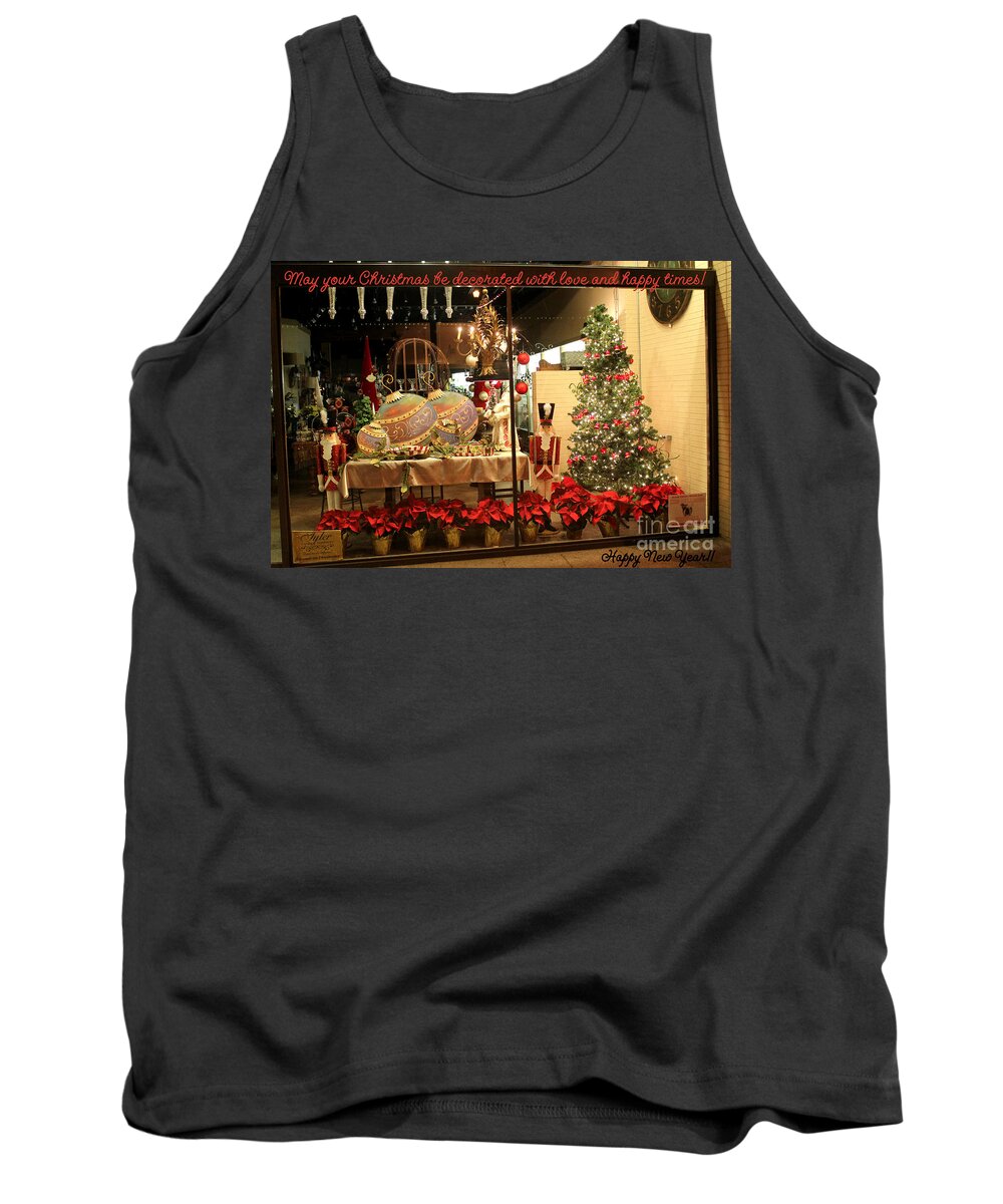 Storefront Window Displays Tank Top featuring the photograph Decorated With Love by Kathy White