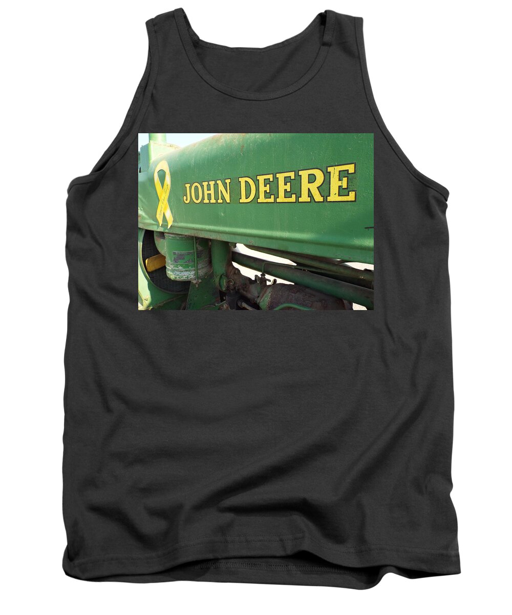 Rides Tank Top featuring the photograph Deere Support by Caryl J Bohn