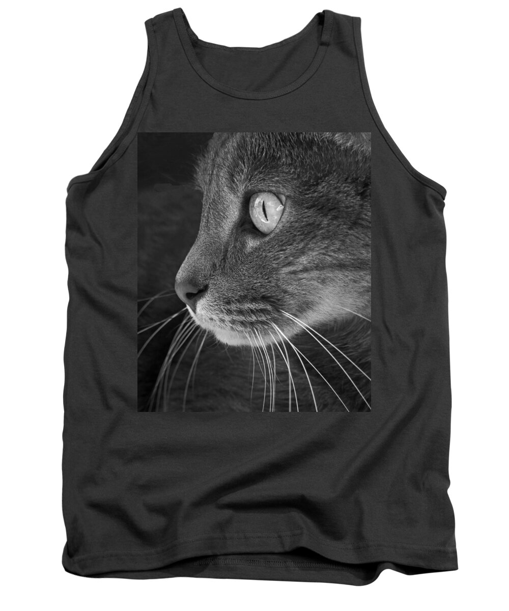 Cat Tank Top featuring the photograph Did Someone Say Mouse by Don Spenner