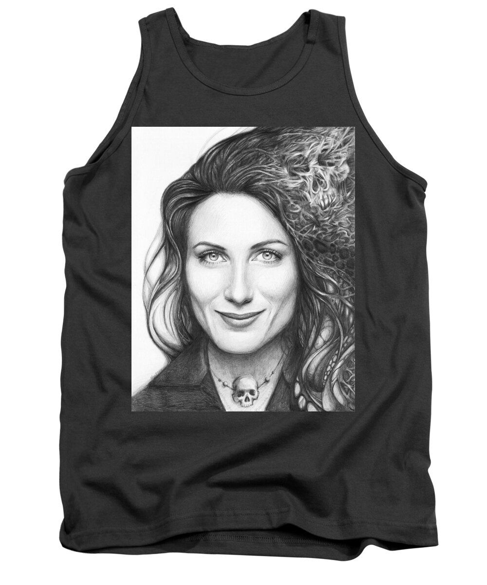 House Md Tank Top featuring the drawing Dr. Lisa Cuddy - House MD by Olga Shvartsur