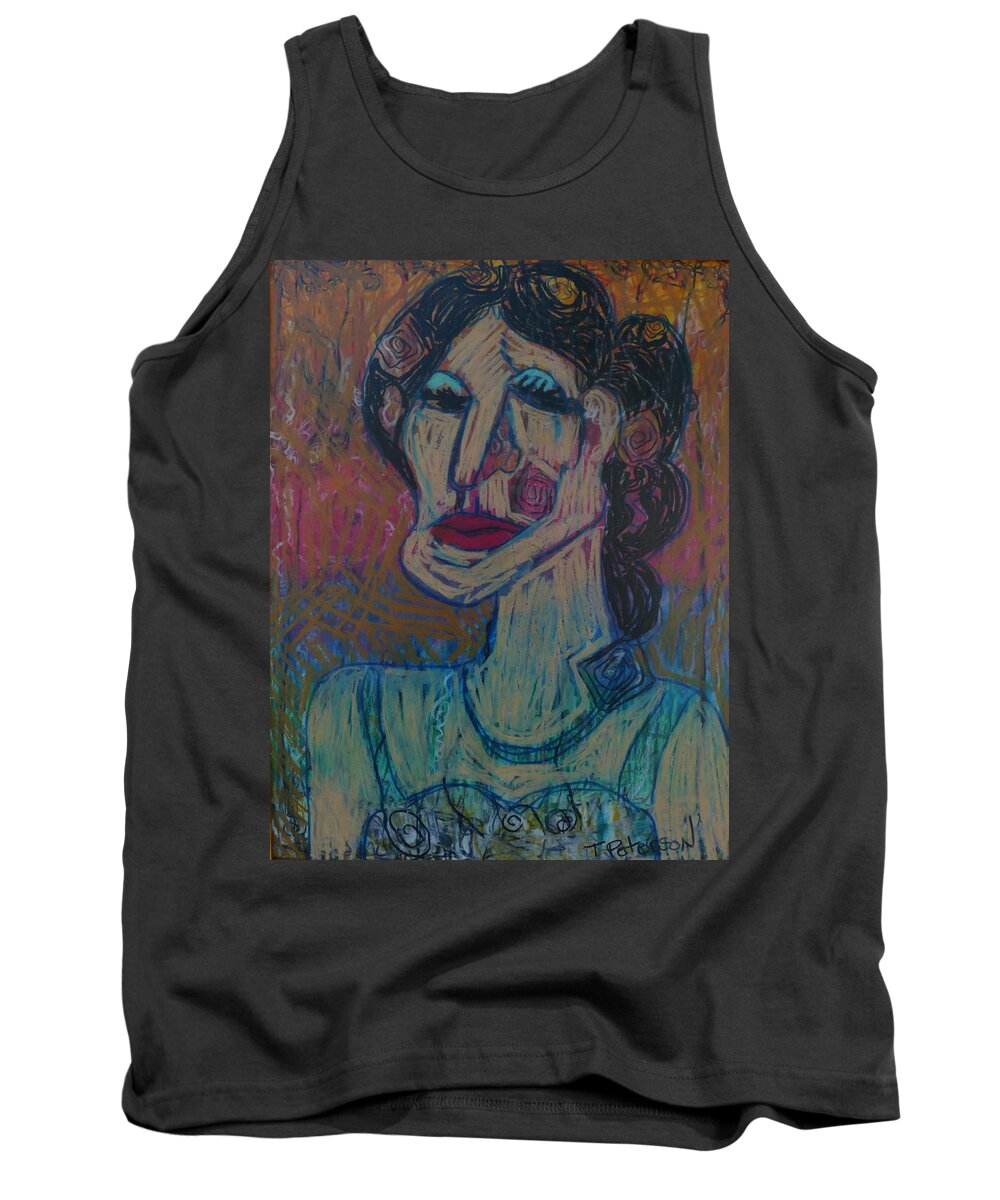 Crayon Tank Top featuring the painting Duchess by Todd Peterson