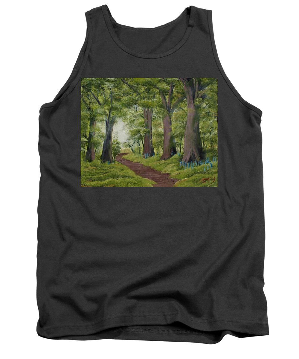 Painting Tank Top featuring the painting Duff House Walk by Charles and Melisa Morrison