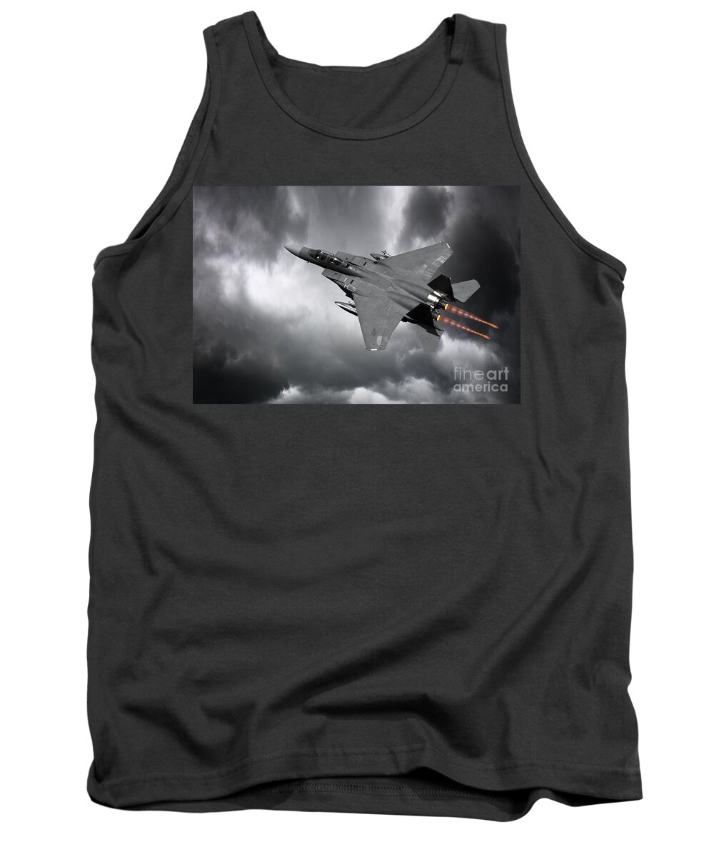 F-15 Eagle Tank Top featuring the digital art Eagle Power by Airpower Art