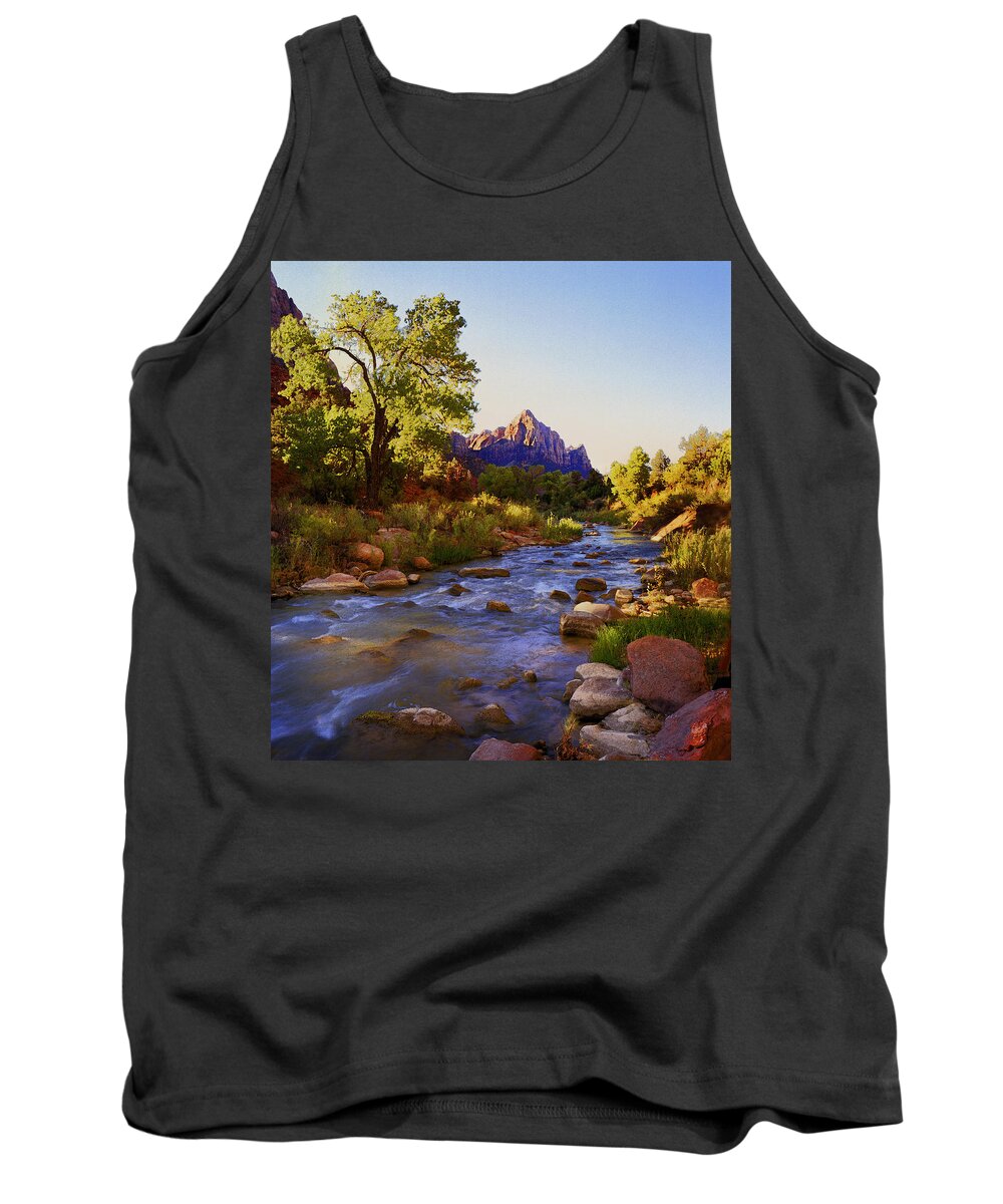 Zion Tank Top featuring the photograph Early Morning Sunrise Zion N.P. by Rich Franco