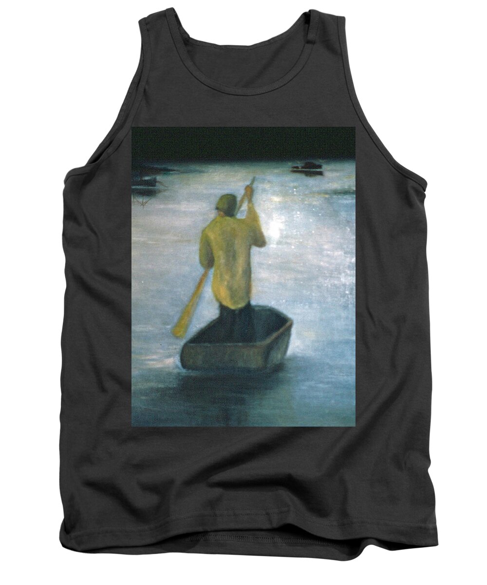 People Tank Top featuring the painting Early Start by Michael Anthony Edwards