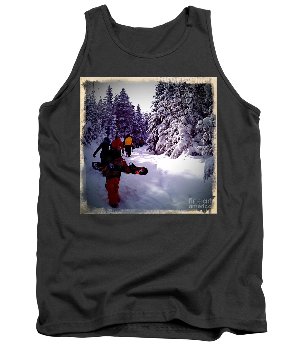 Backcountry Tank Top featuring the photograph Earning Turns by James Aiken