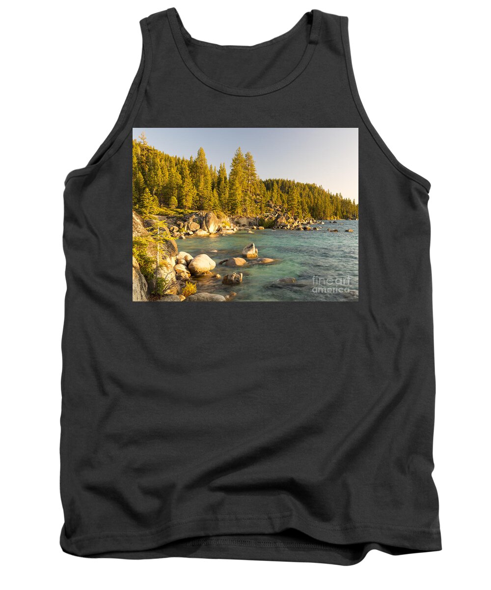 Sunset Tank Top featuring the photograph East shore Lake Tahoe sunset by Ken Brown